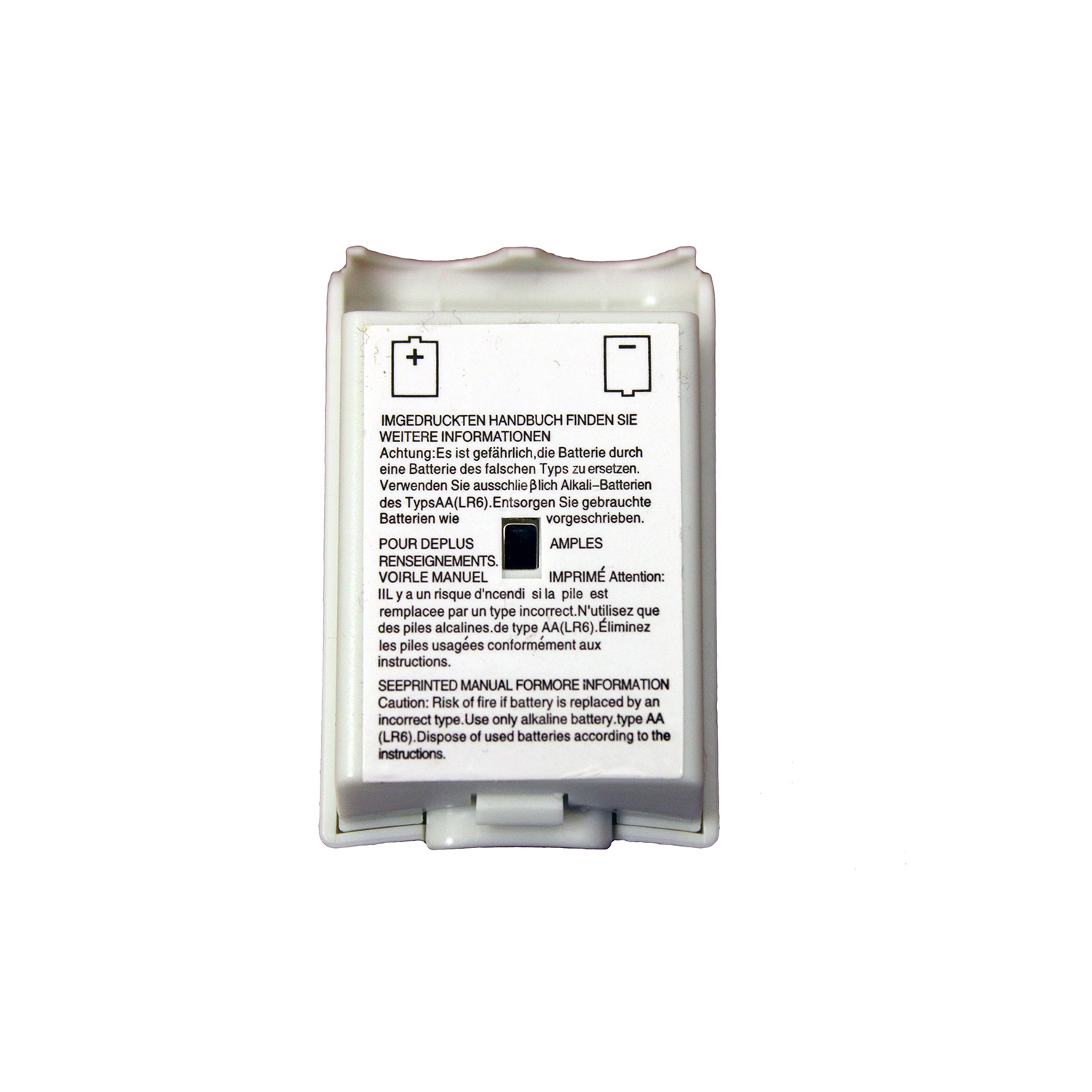 White Battery Pack Cover for Xbox 360 Wireless Controller by Mars Devices