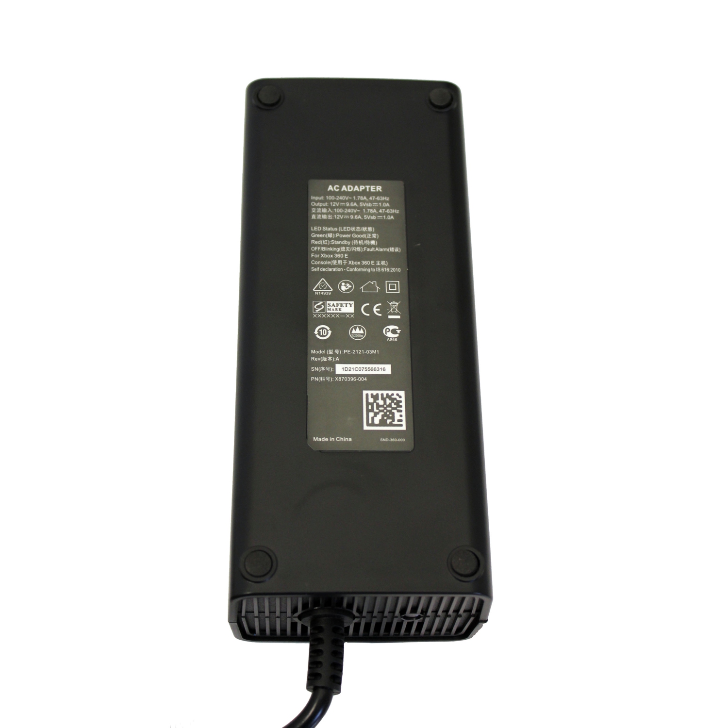 Replacement AC Power Adapter for XBox 360 E by Mars Devices