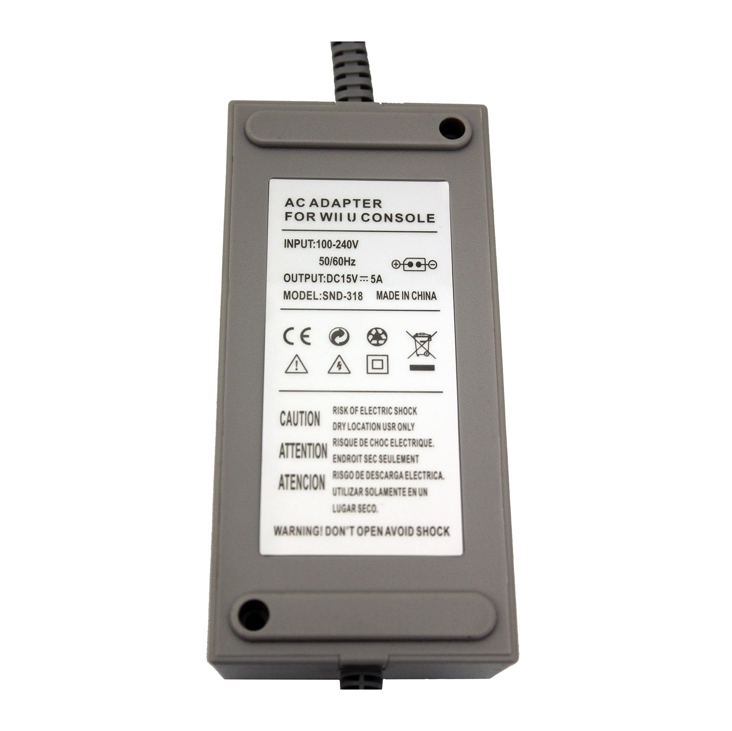 Adaptateur d’alimentation c.a. pour console Nintendo Wii U par mars