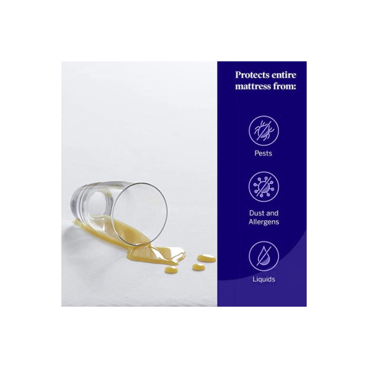 Ultraflex Comfort Living - Jersey Waterproof Mattress Protector-Easy Care, Allergy Free, Light Weight, Smooth and Super Stretched Sides