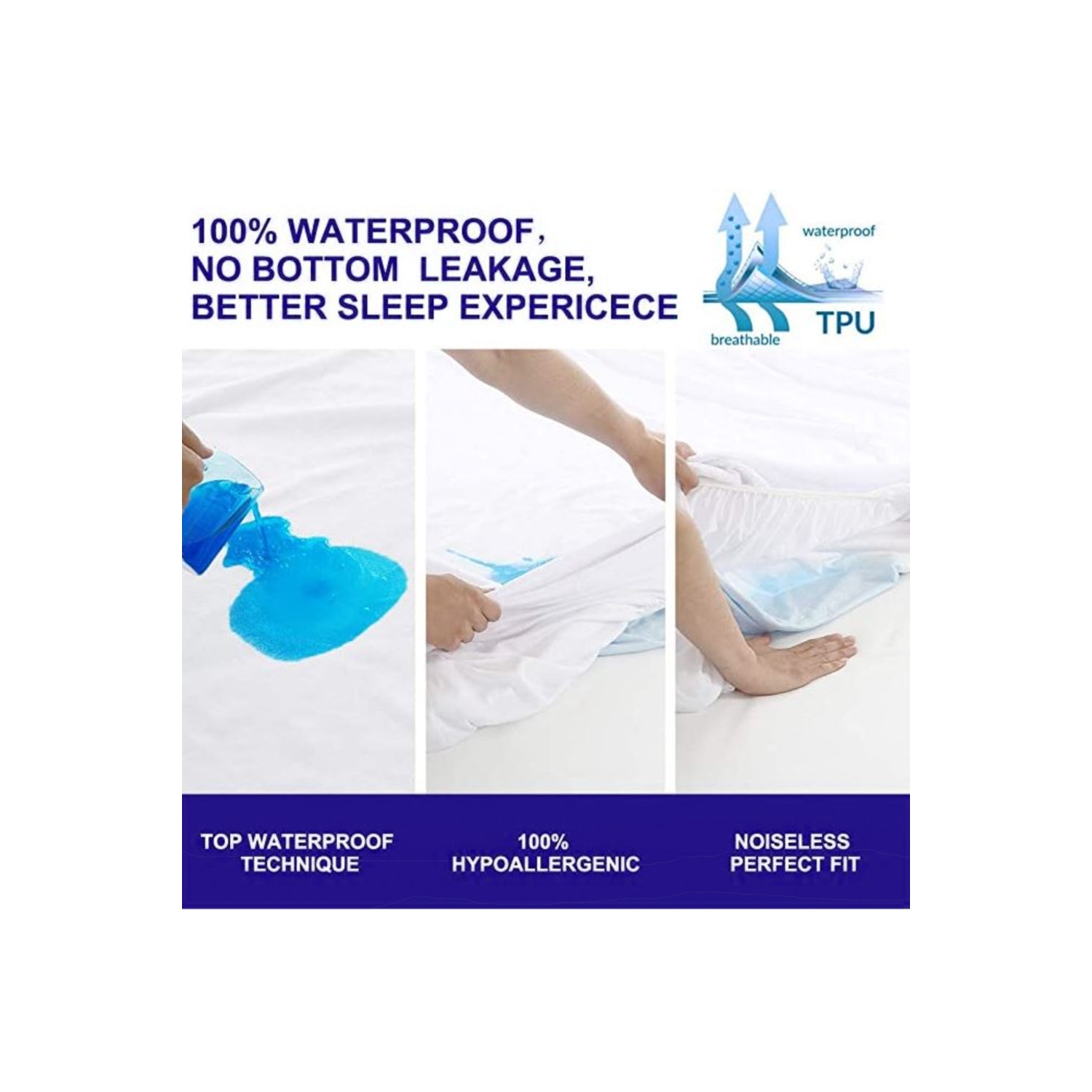 Ultraflex Comfort Living – protège-matelas imperméable en jersey – entretien facile, sans allergie, léger, lisse et super étiré