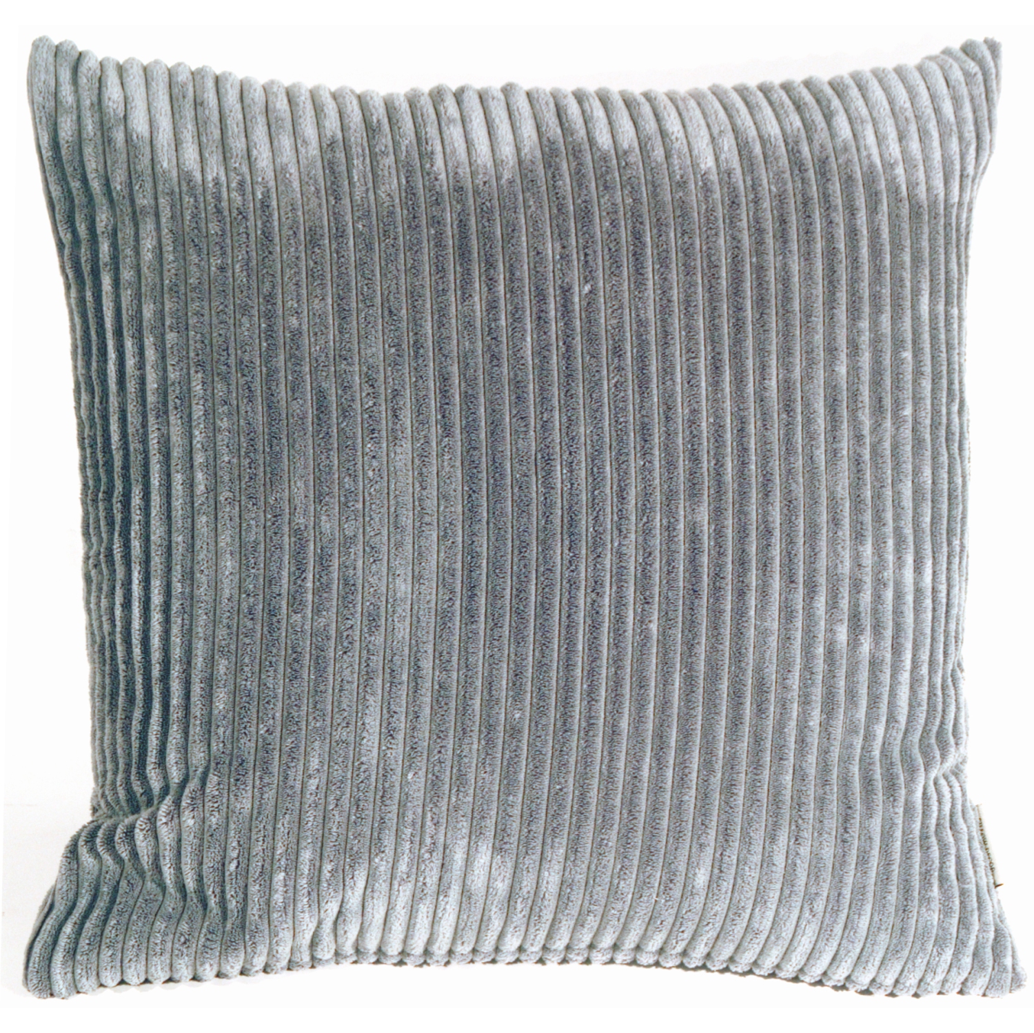 Wide Wale Corduroy Dark Gray Throw Pillow, 22"x22"