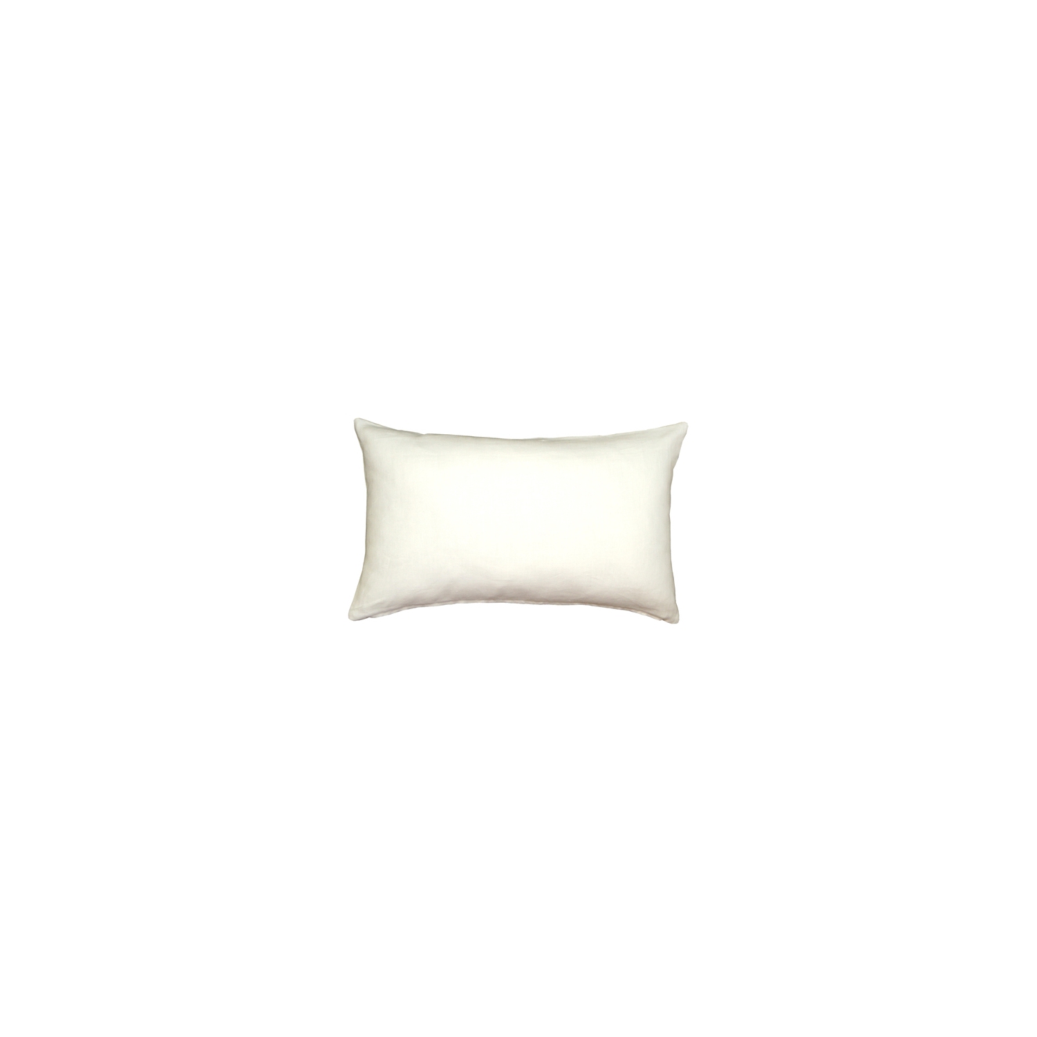 Tuscany Linen White Throw Pillow, 12"x19"