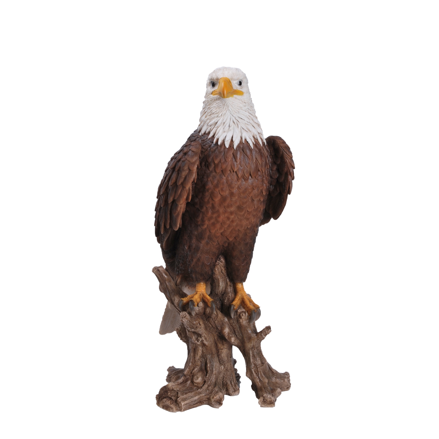 Hi-Line Gift Ltd Large Bald Eagle On Stump Garden Statue