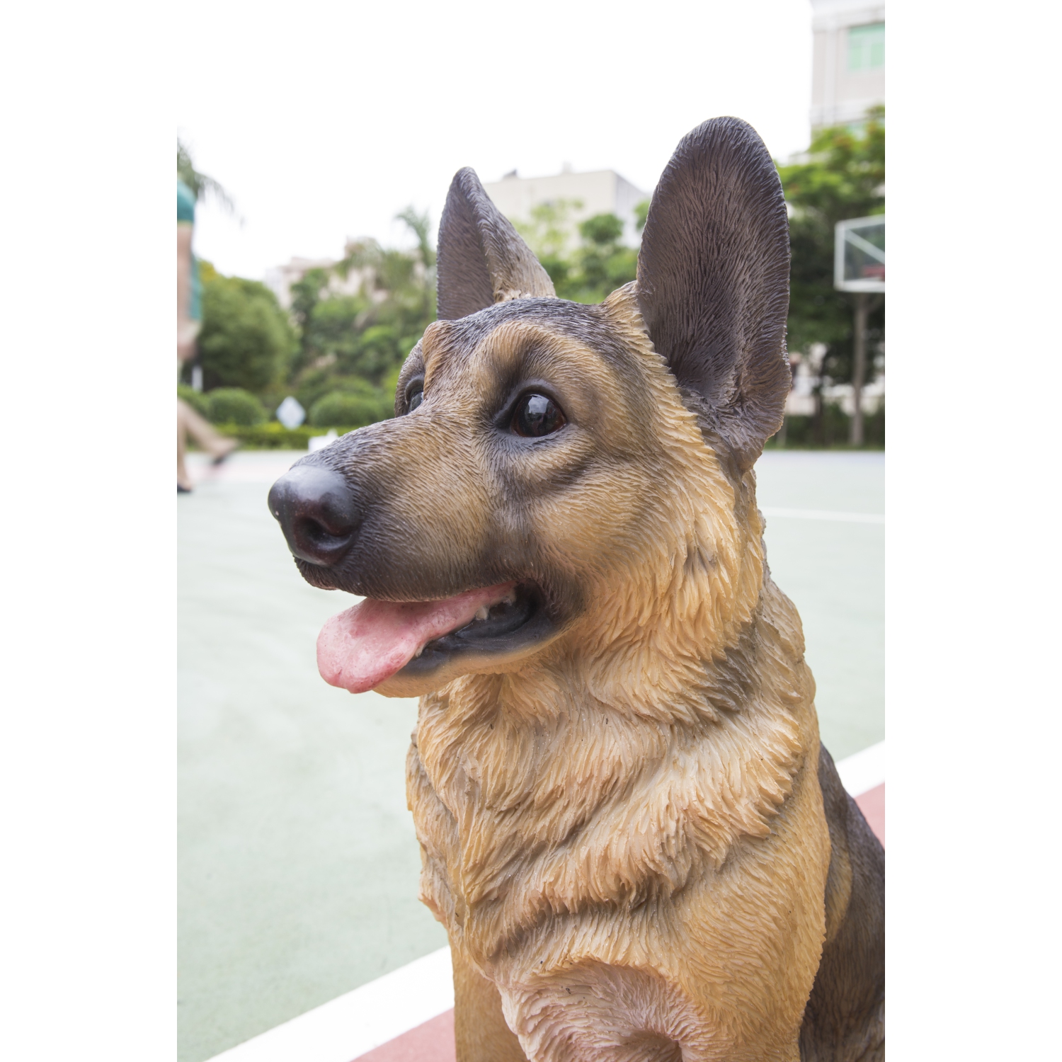 Hi-Line Gift Ltd Small German Shepherd Sitting Garden Statue