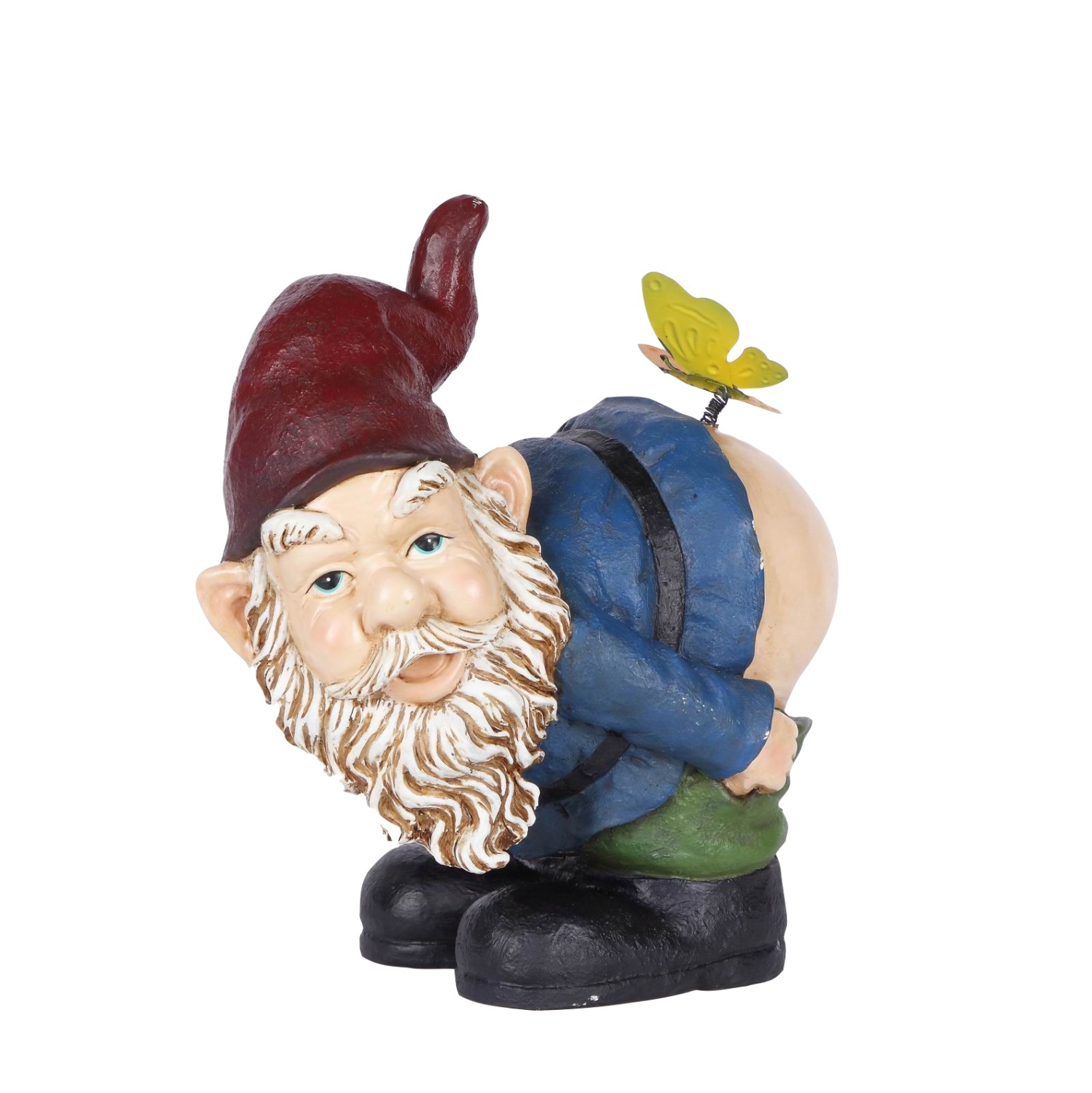 Hi-Line Gift Ltd Gnome Mooning with Butterfly Garden Statue