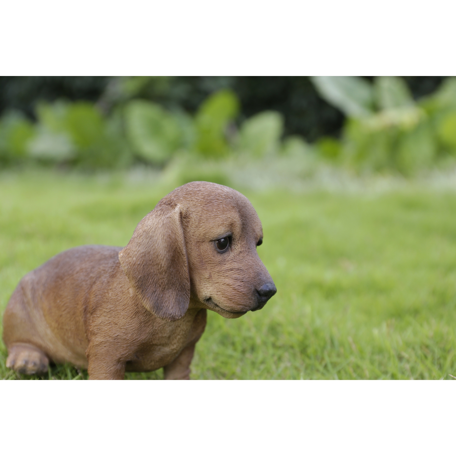 Hi-Line Gift Ltd Brown Dachshund Sitting Garden Statue