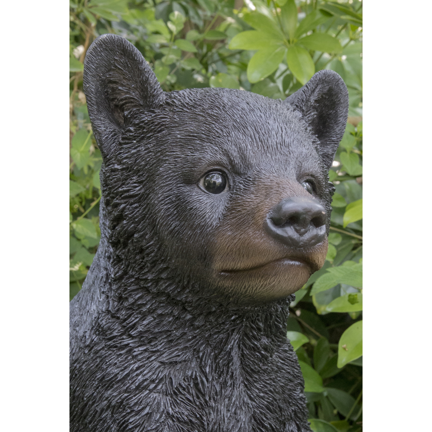 Hi-Line Gift Ltd Black Bear Cub Standing Garden Statue