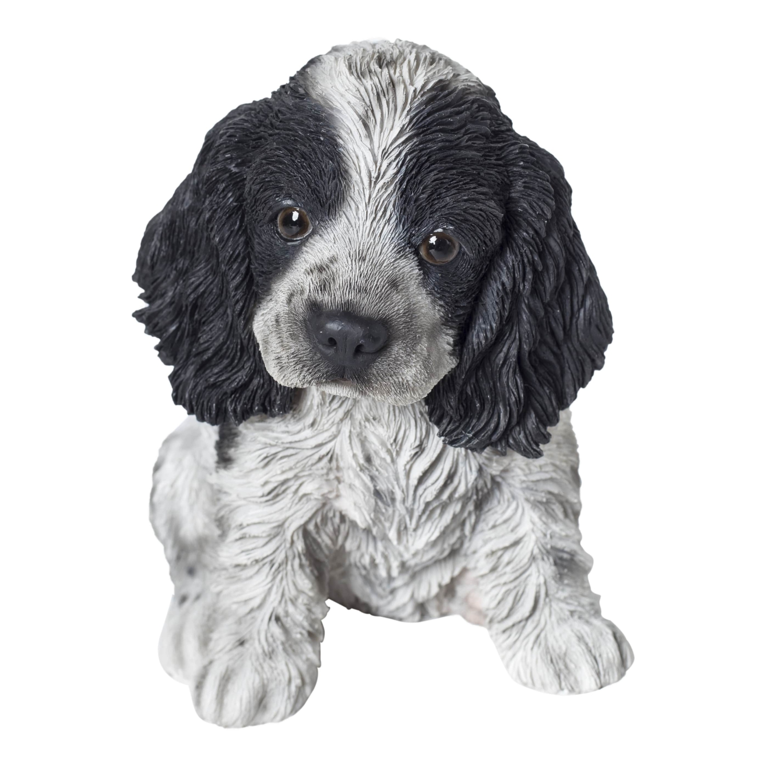 Hi-Line Gift Ltd Black & White Cocker Spaniel Garden Statue
