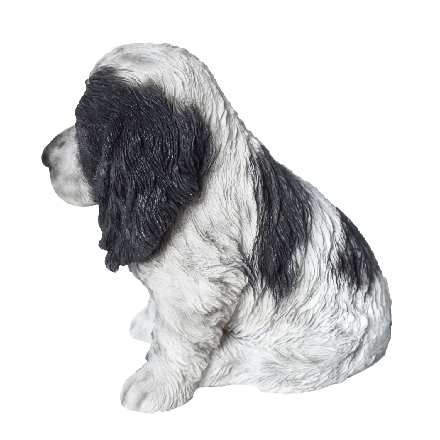 Hi-Line Gift Ltd Black & White Cocker Spaniel Garden Statue