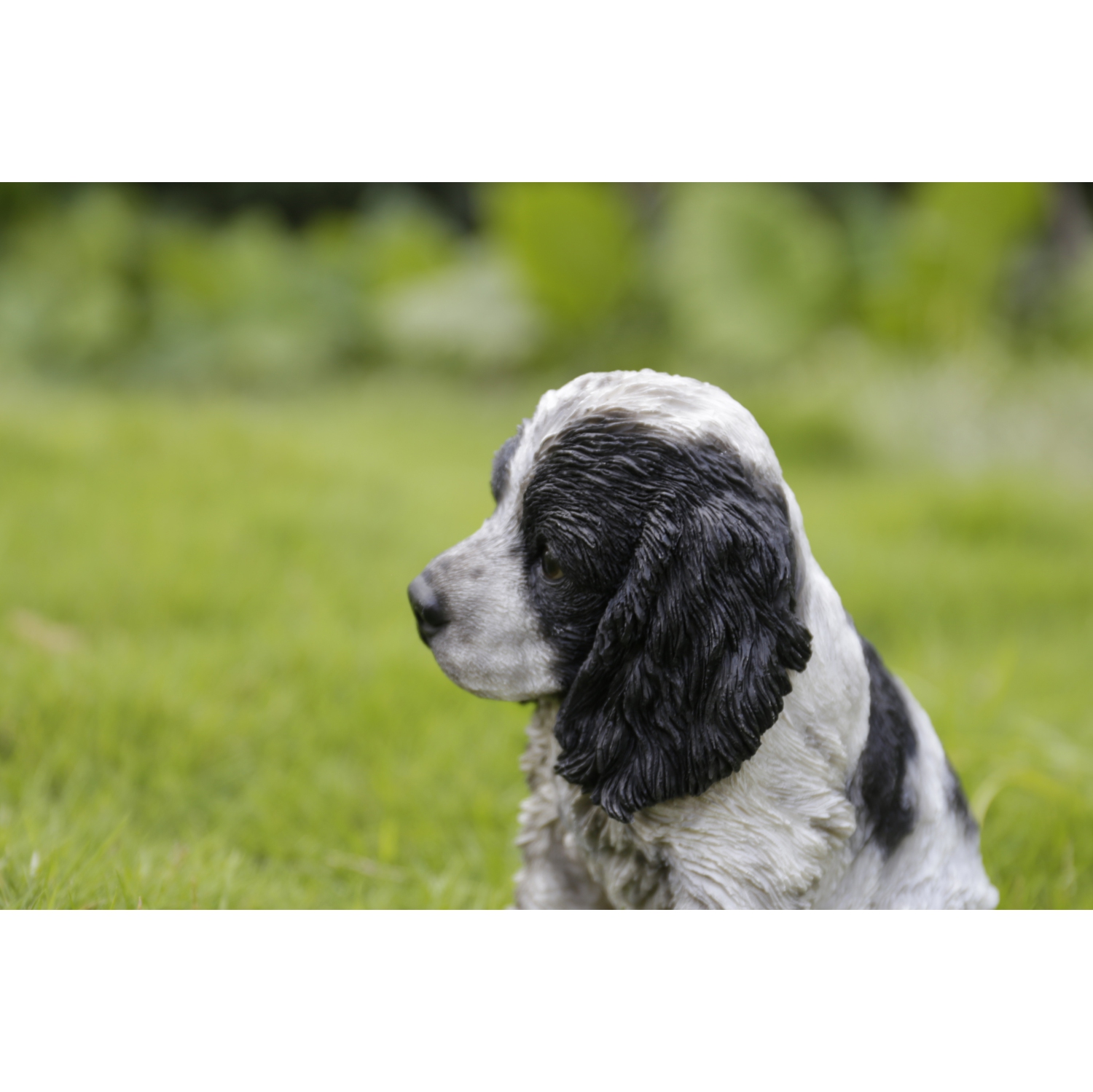 Hi-Line Gift Ltd Black & White Cocker Spaniel Garden Statue