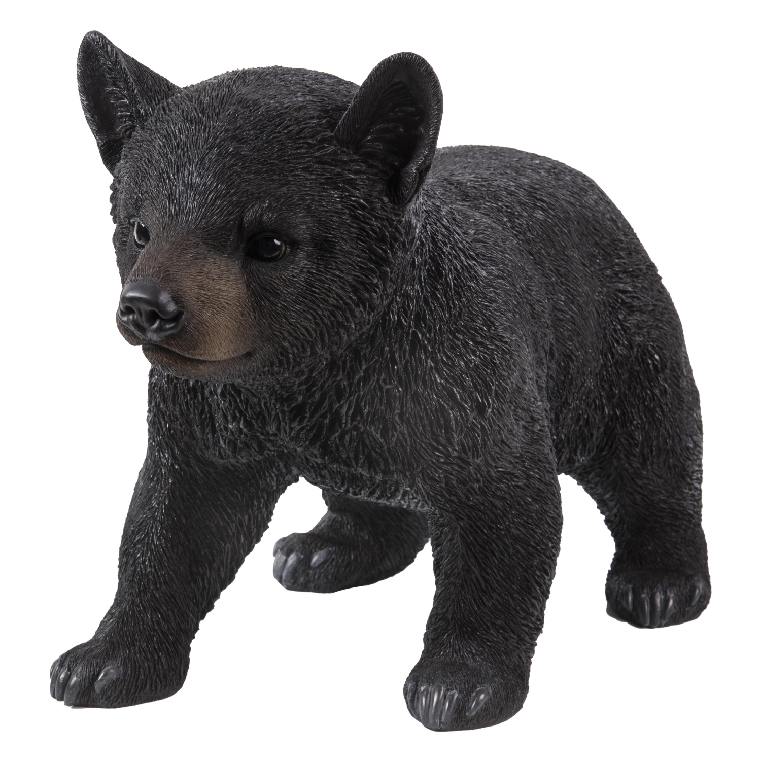Hi-Line Gift Ltd Black Bear Cub Walking Garden Statue