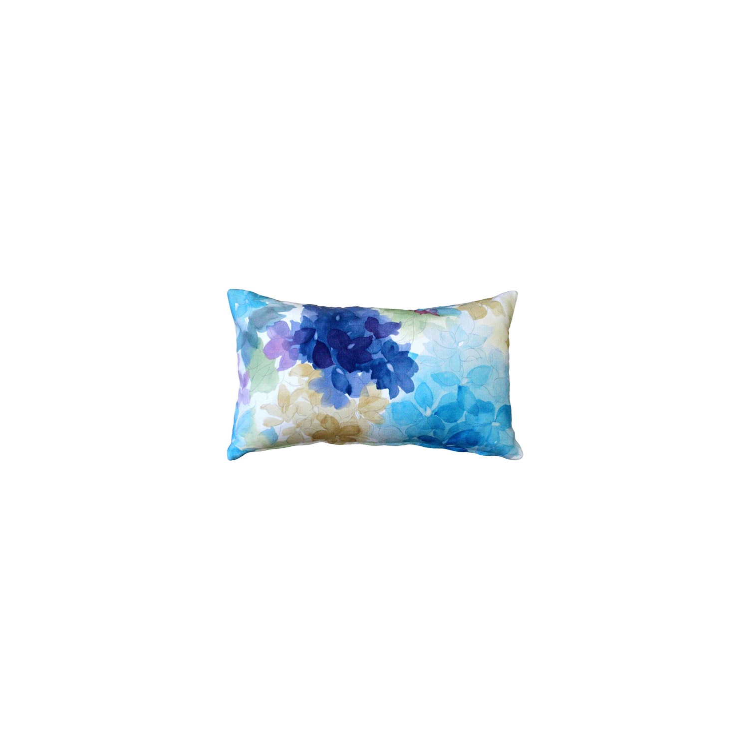 May Flower Blue Throw Pillow 12X20