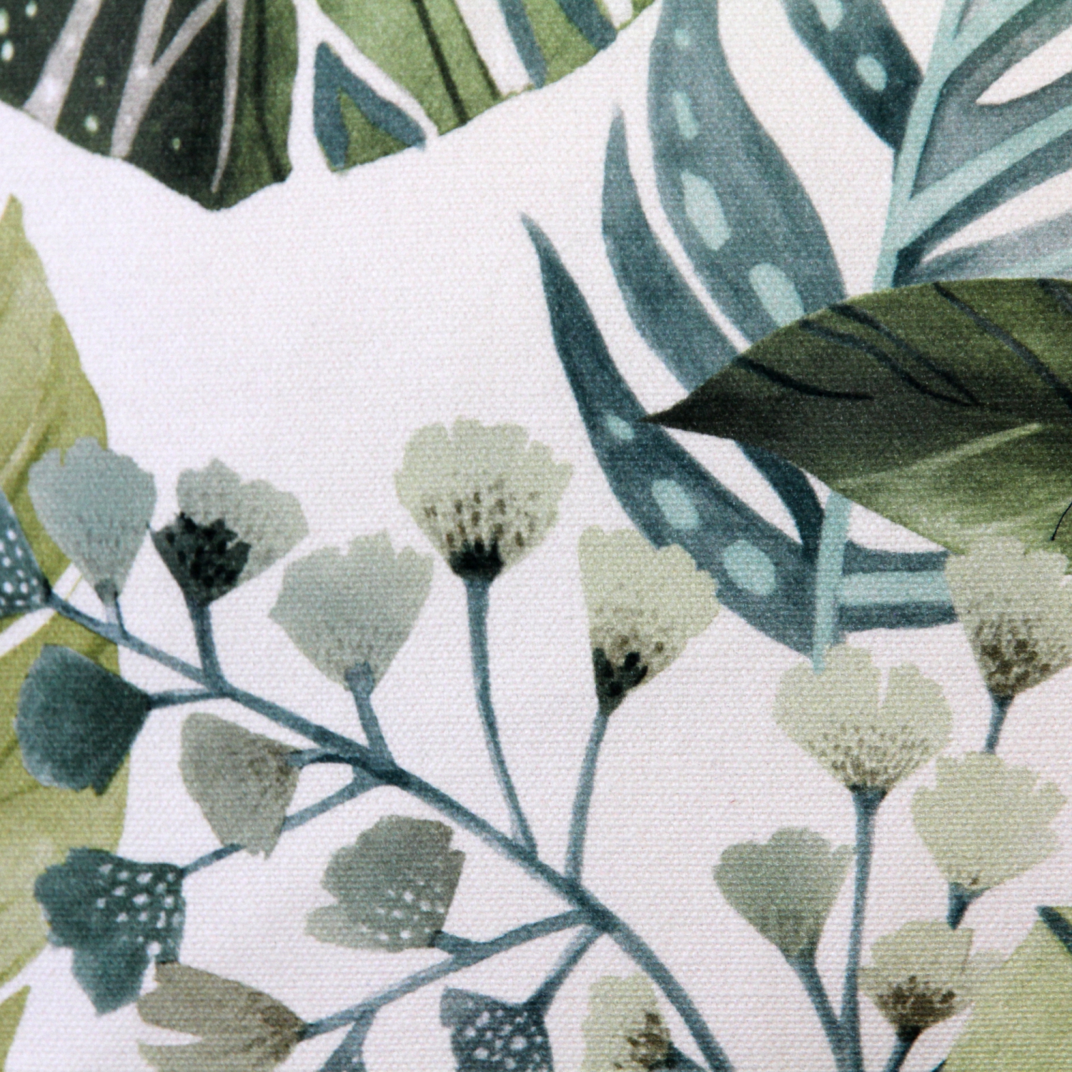 Thai Garden Green Leaf Throw Pillow, 12"x20"