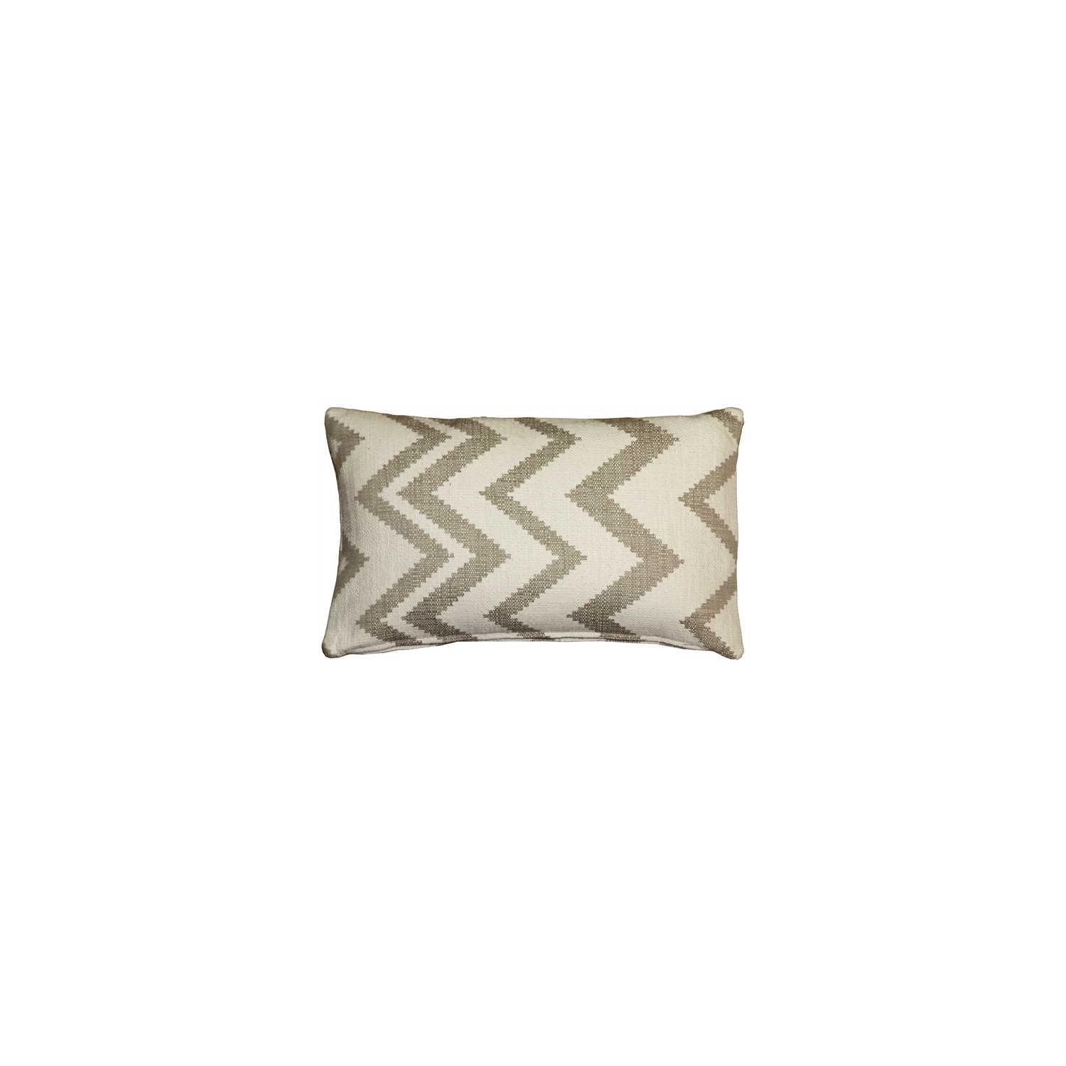 Lorenzo Zigzag Cream Throw Pillow, 12"x20"