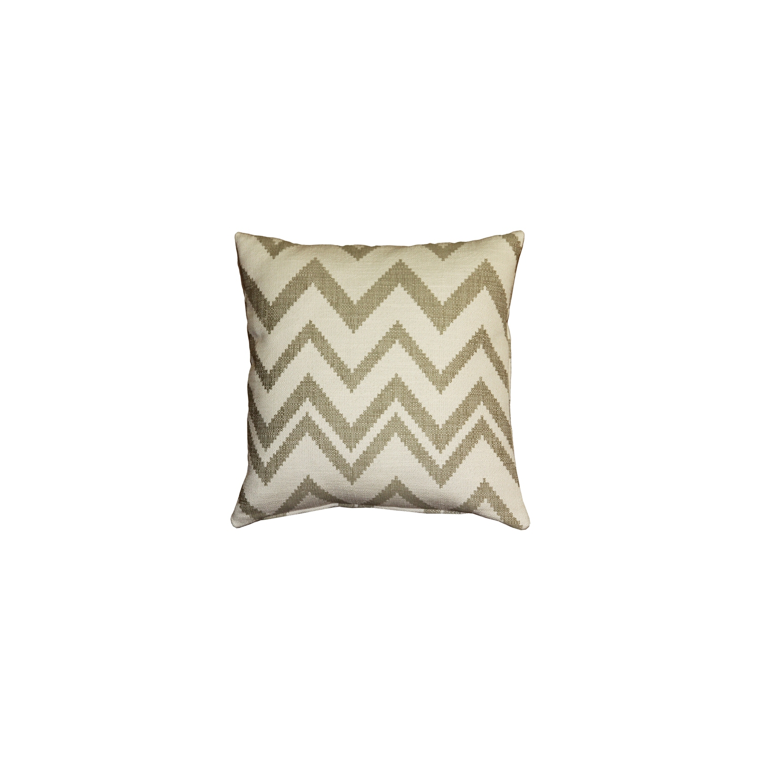 Lorenzo Zigzag Cream Throw Pillow, 20"x20"
