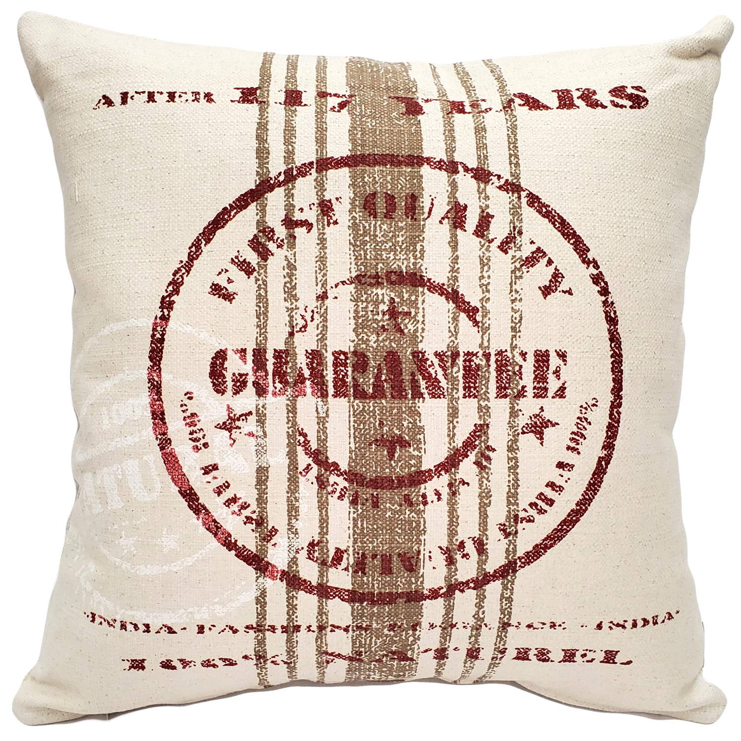 Quality Guarantee Red Print Throw Pillow, 24"x24"