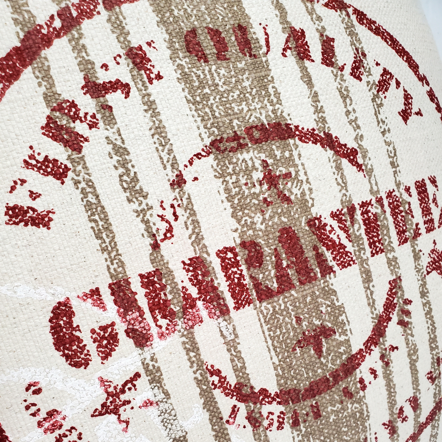 Quality Guarantee Red Print Throw Pillow, 24"x24"