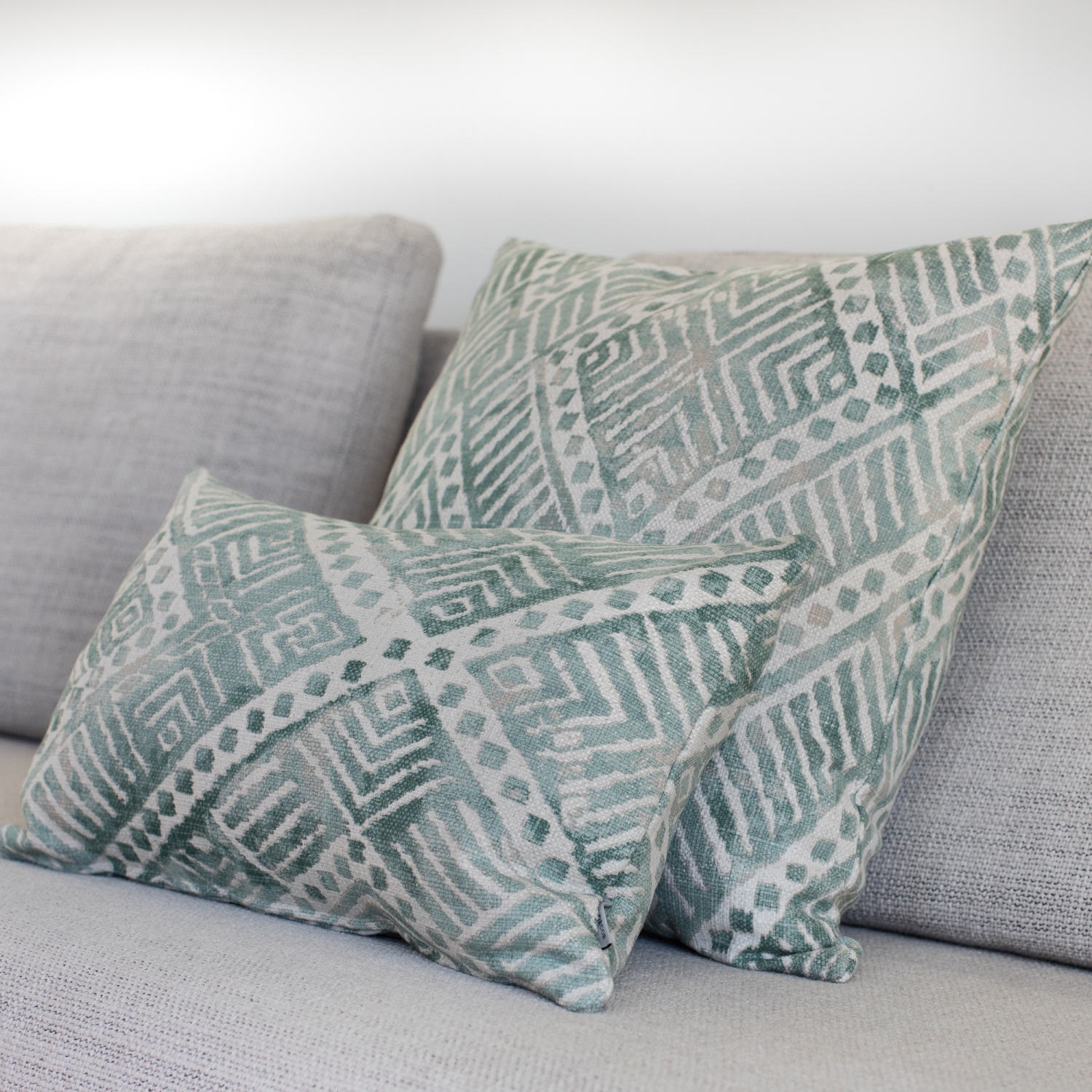 Tangga Blue Throw Pillow 12X20