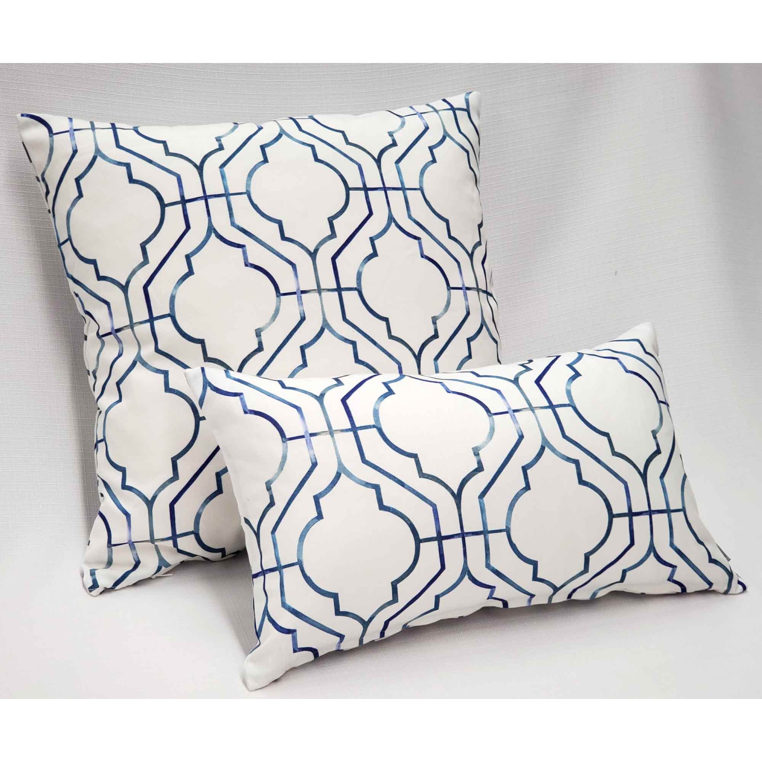Biltmore Gate Blue Throw Pillow, 12"x20"