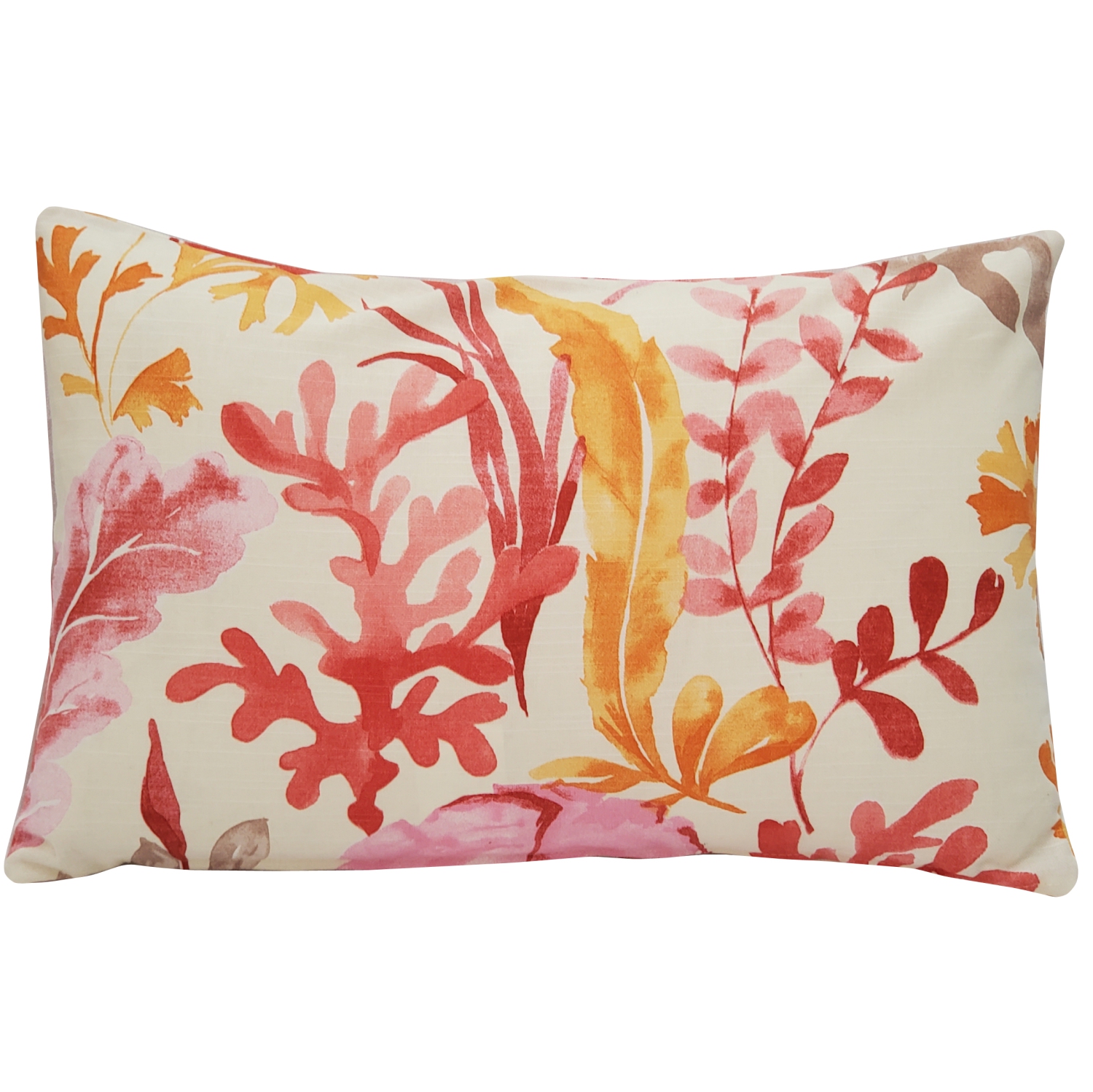 Sea Garden Pink Throw Pillow 12X20