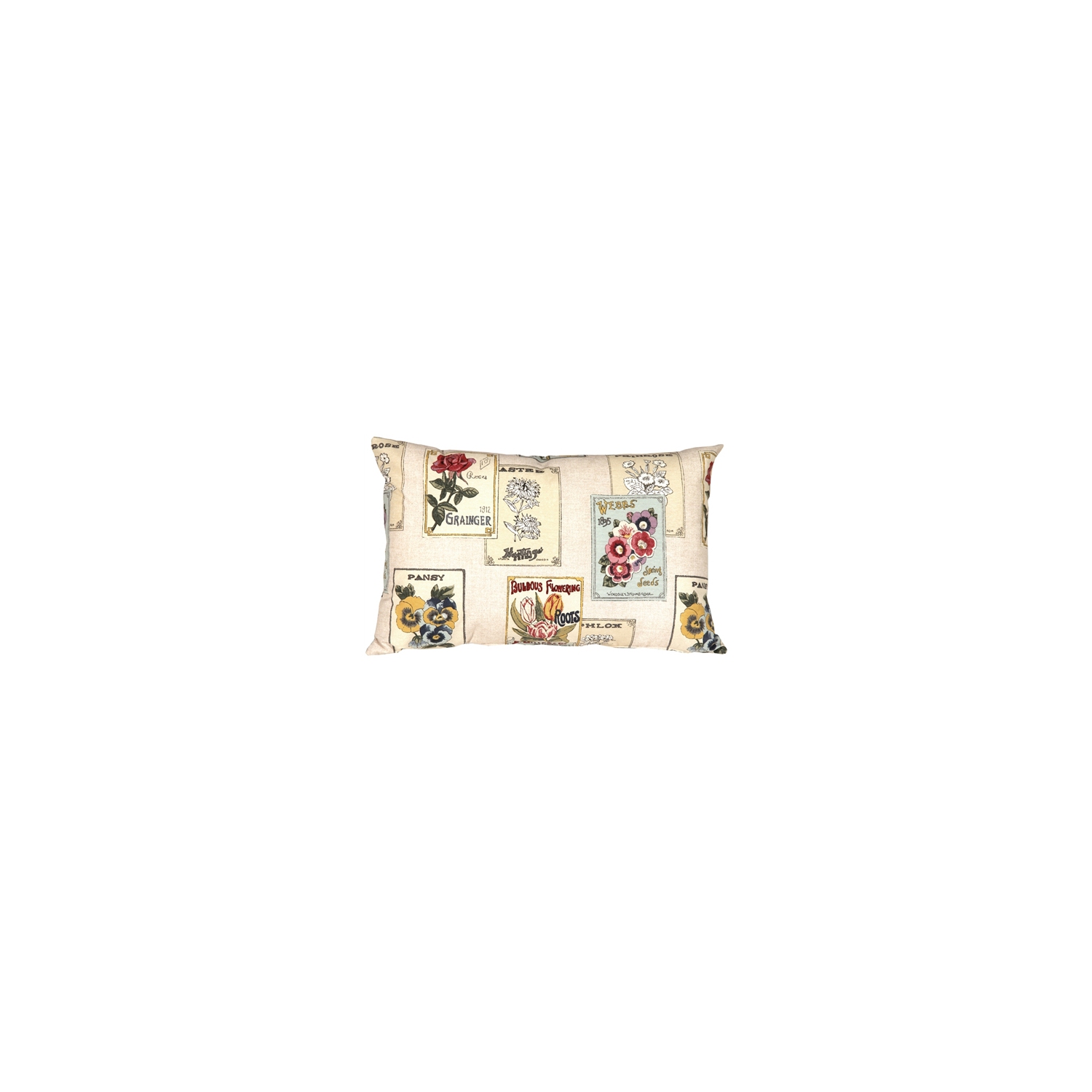 Vintage Seed Packet Throw Pillow16x24
