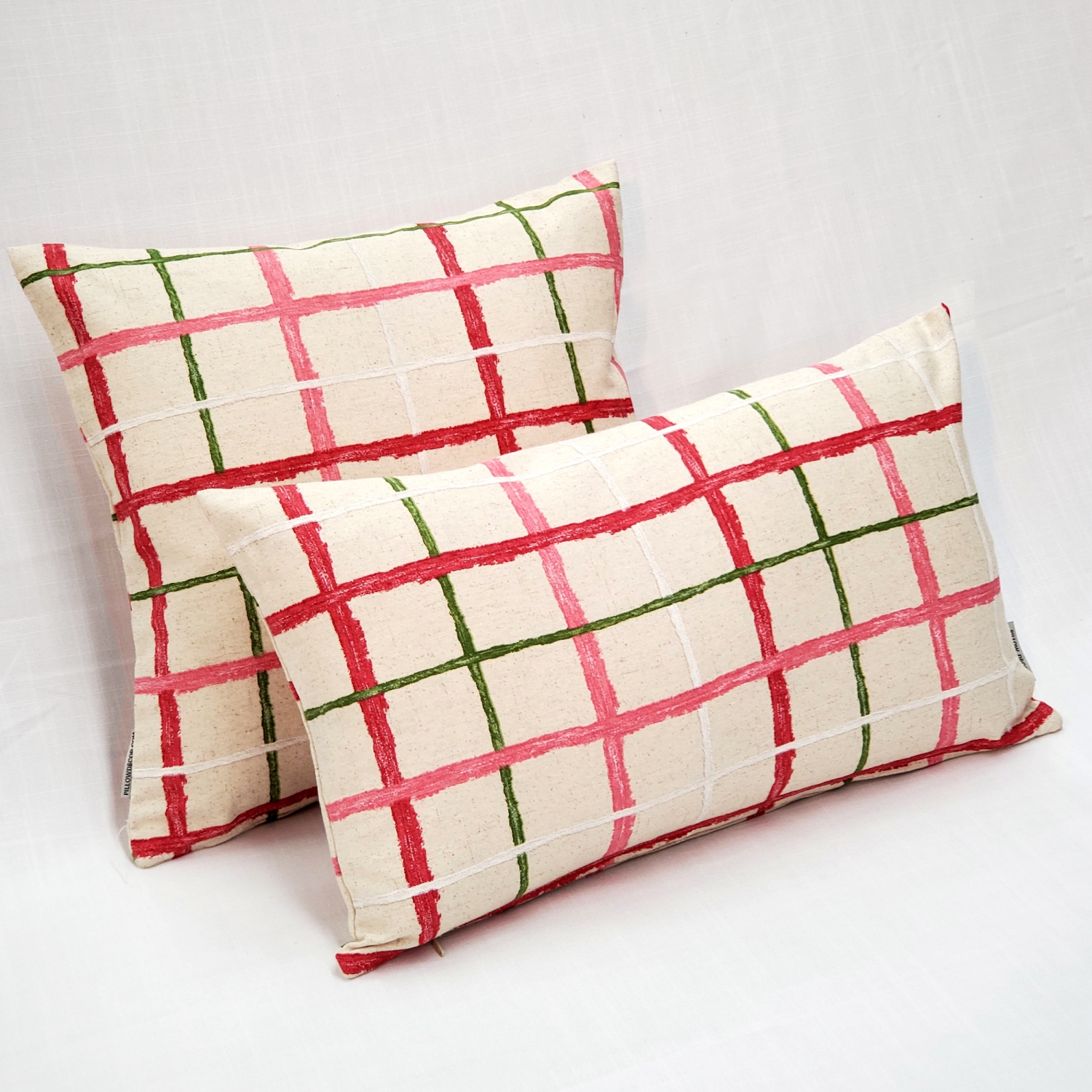 Albany Checks Throw Pillow, 12"x20"