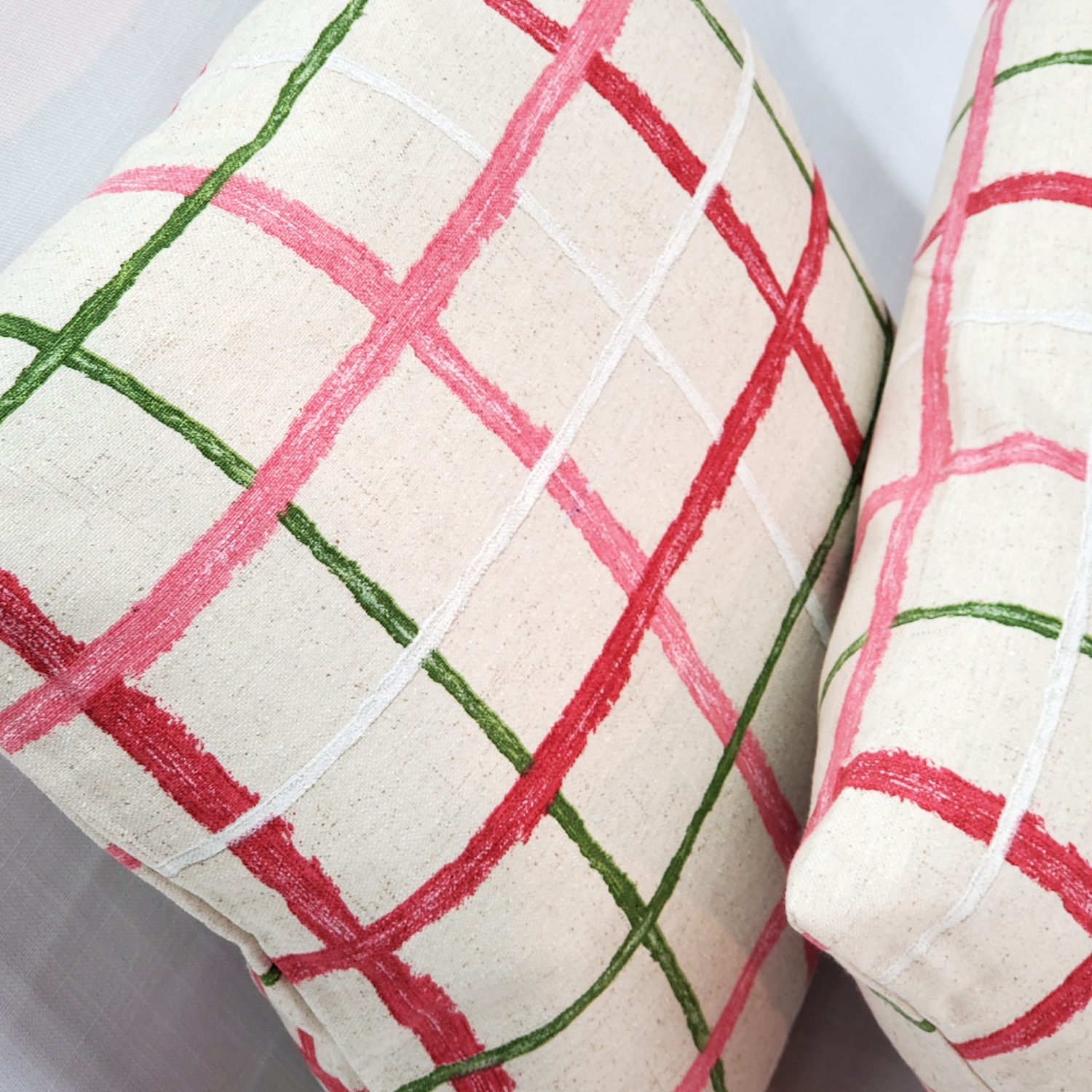 Albany Checks Throw Pillow, 12"x20"