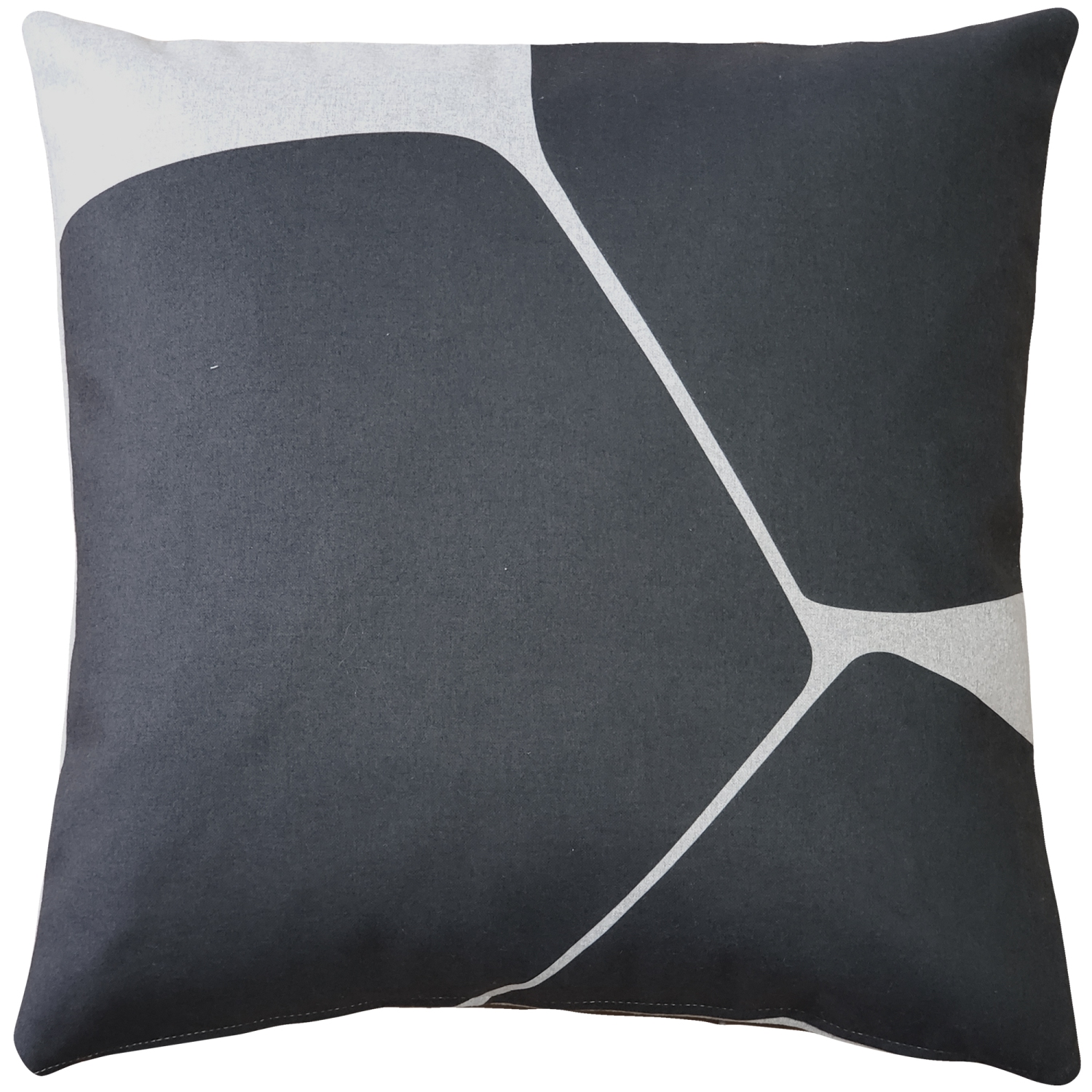 Aurora Charcoal Black Throw Pillow, 19"x19"