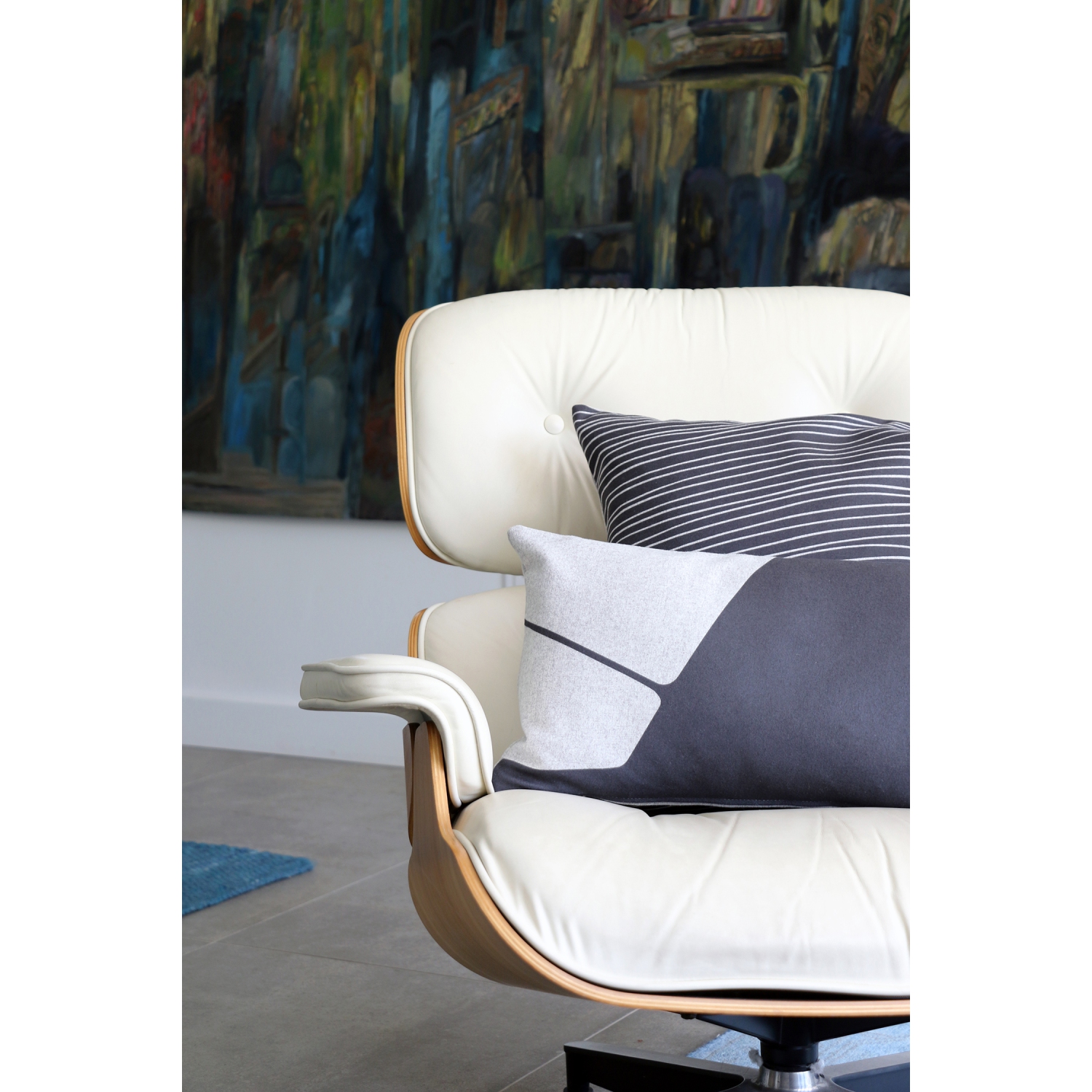 Boketto Charcoal Black Throw Pillow, 12"x19"