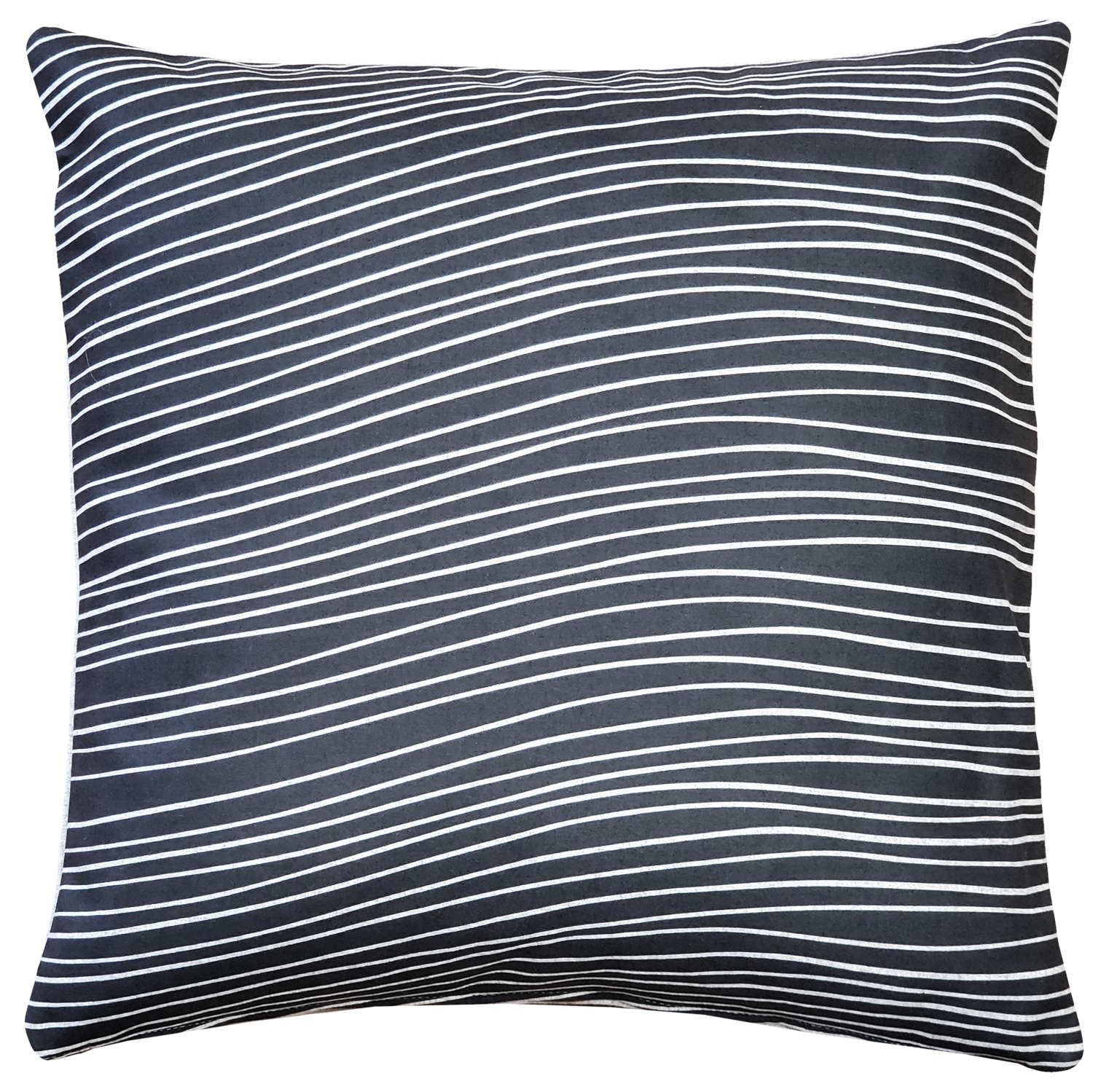 Meraki Charcoal Black Throw Pillow, 19"x19"