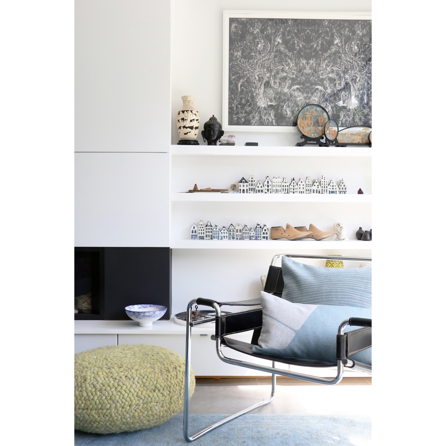 Boketto Paradiso Blue Throw Pillow, 12"x19"