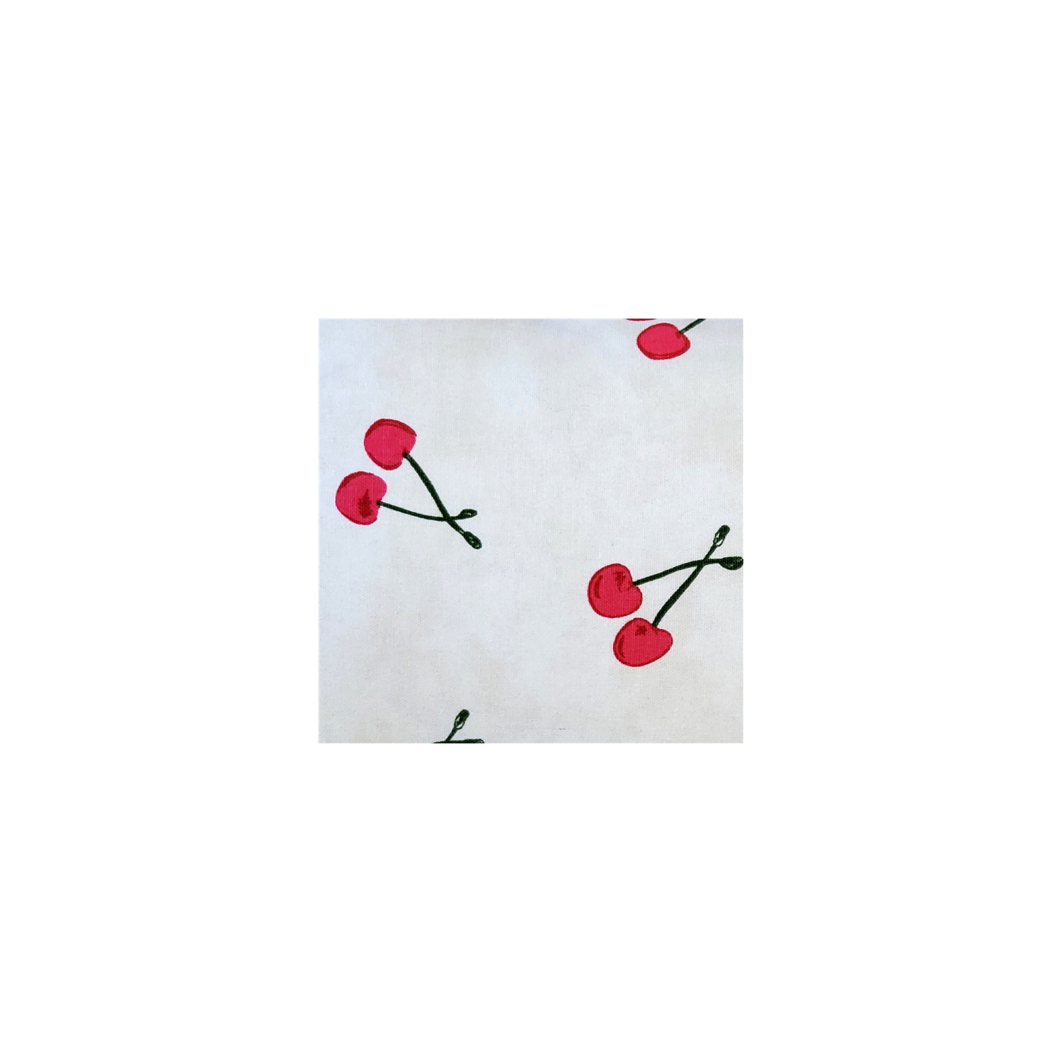 Cherry Rain Cotton Print Throw Pillow, 20"x20"