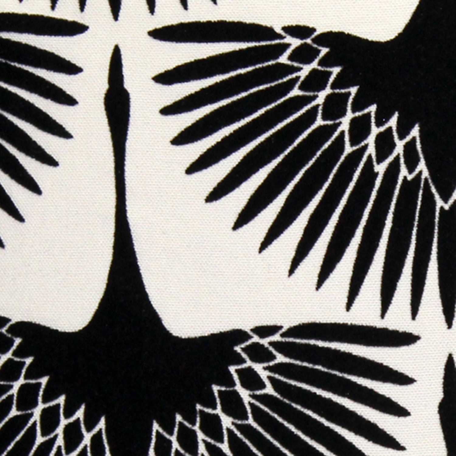 Winter Flock Black and White Throw Pillow, 20"x20"