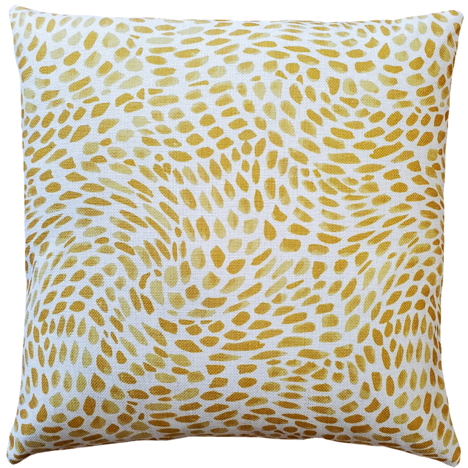 Matisse Dots Golden Yellow Throw Pillow, 19"x19"
