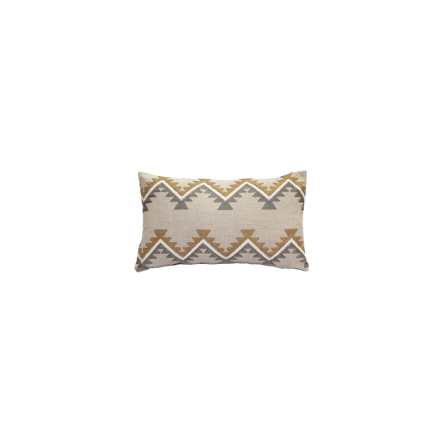 Tulum Ranch Embroidered Throw Pillow, 12"x20"