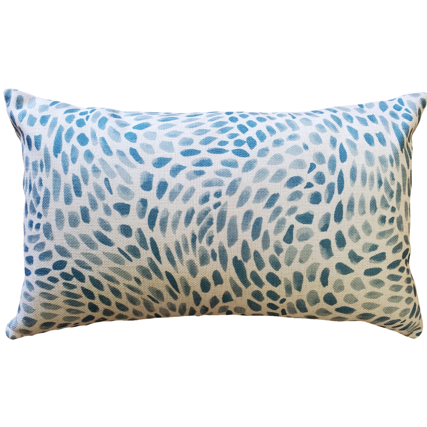 Matisse Dots Toile Blue Throw Pillow, 12"x19"