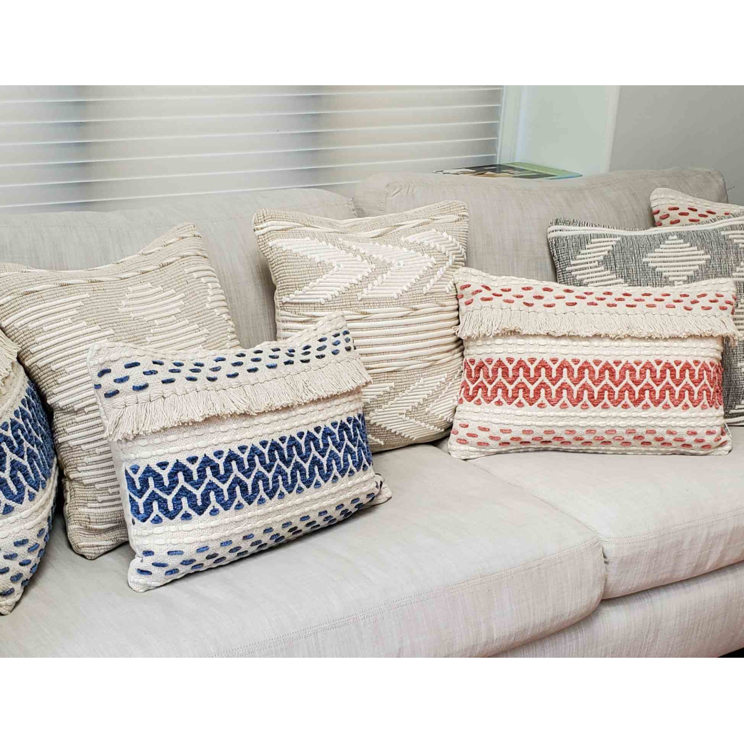 Ojai Blue Bohemian Pillow 16x24