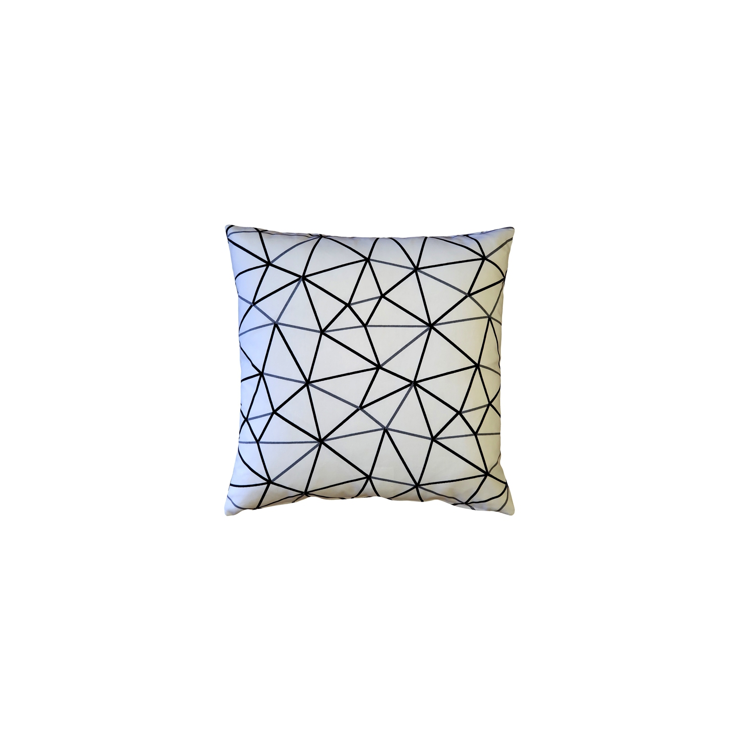 Crossed Lines Cotton Print Throw Pillow, 20"x20"