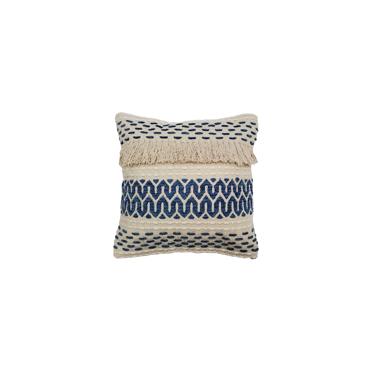 Ojai Blue Bohemian Pillow, 20"x20"