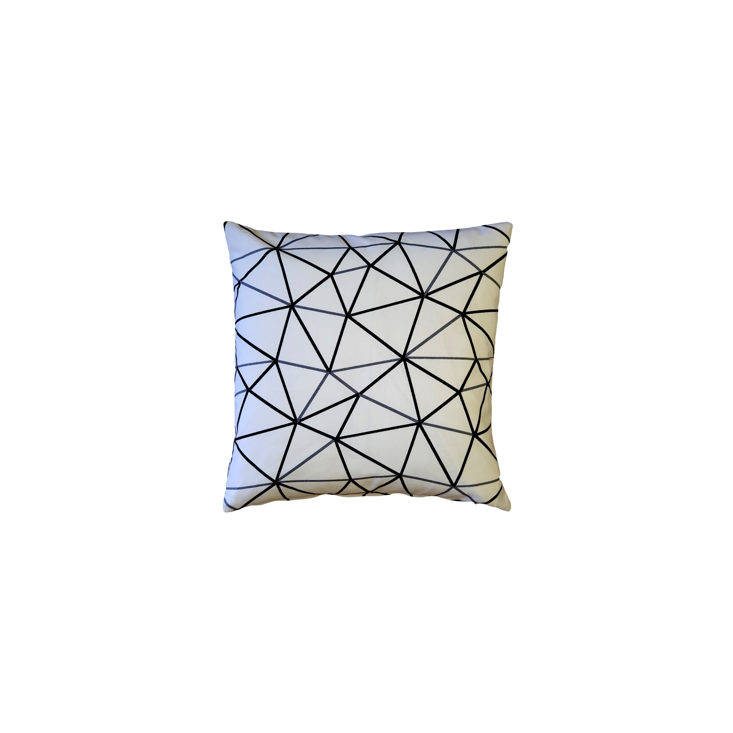 Crossed Lines Cotton Print Throw Pillow, 17"x17"