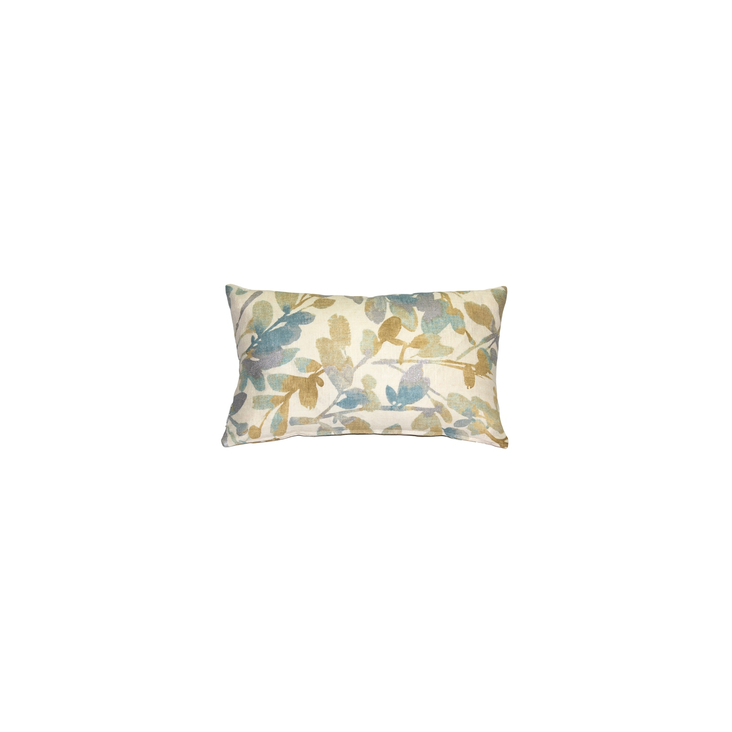 Linen Leaf Marine Throw Pillow, 12"x20"