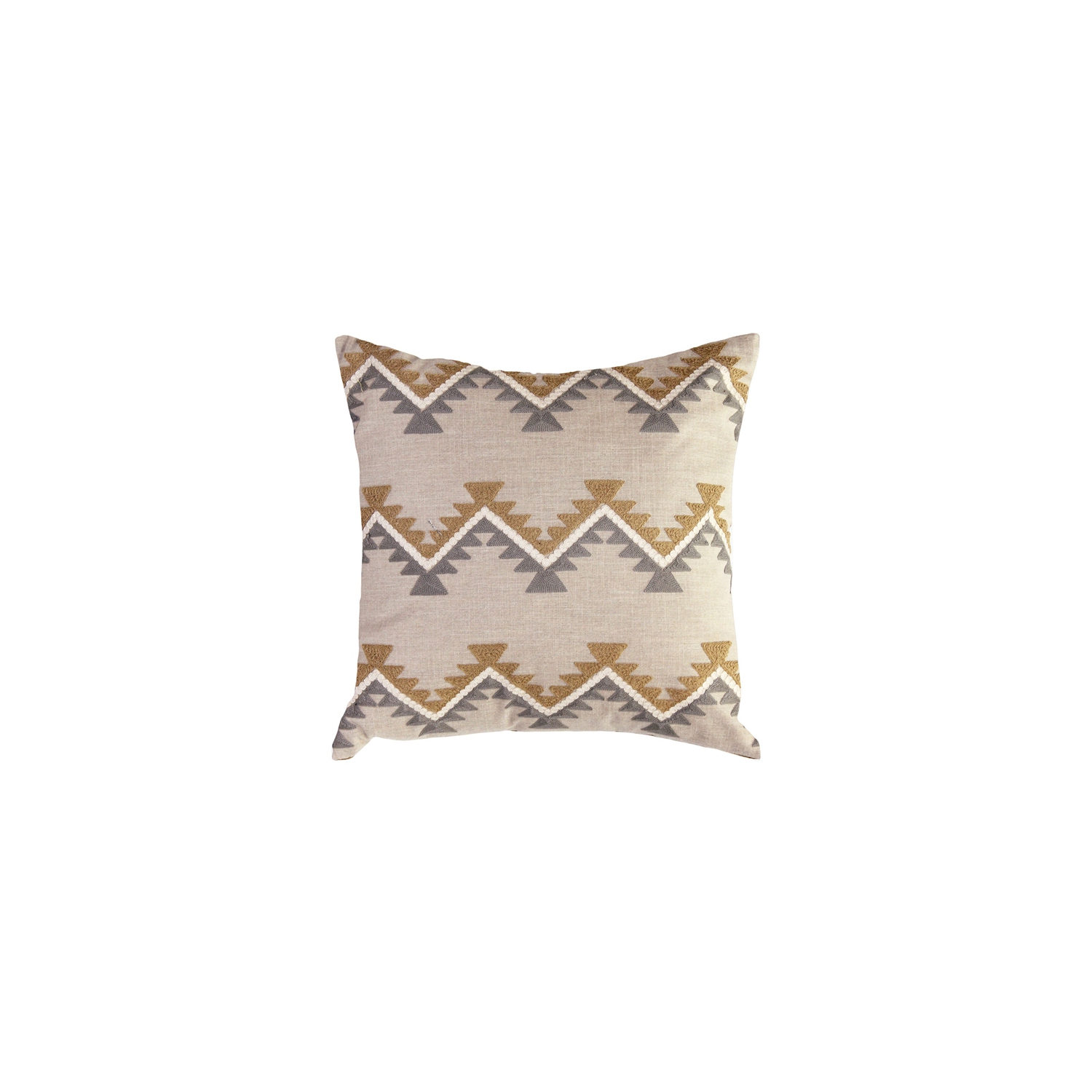 Tulum Ranch Embroidered Throw Pillow, 20"x20"