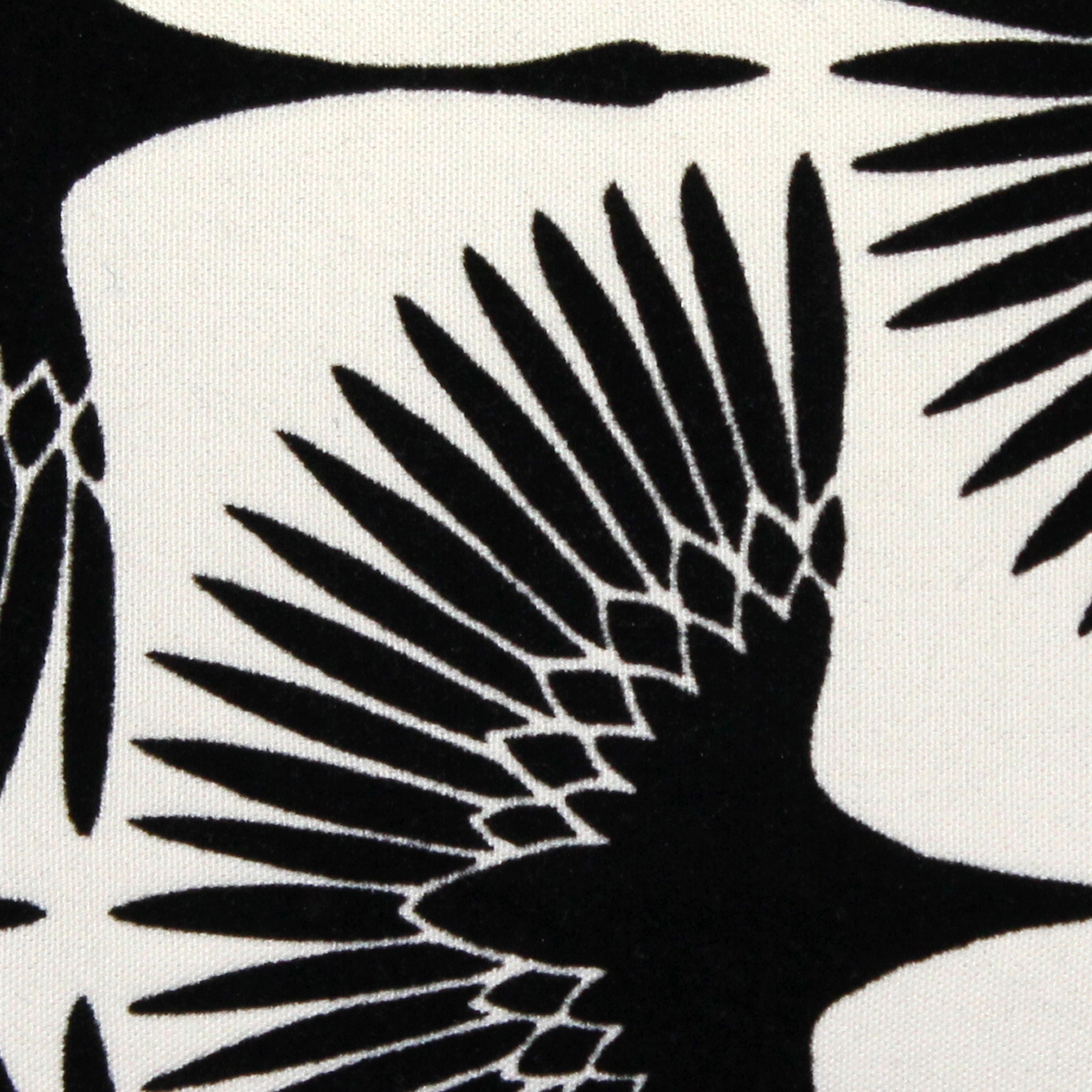 Winter Flock Black and White Throw Pillow, 12"x20"