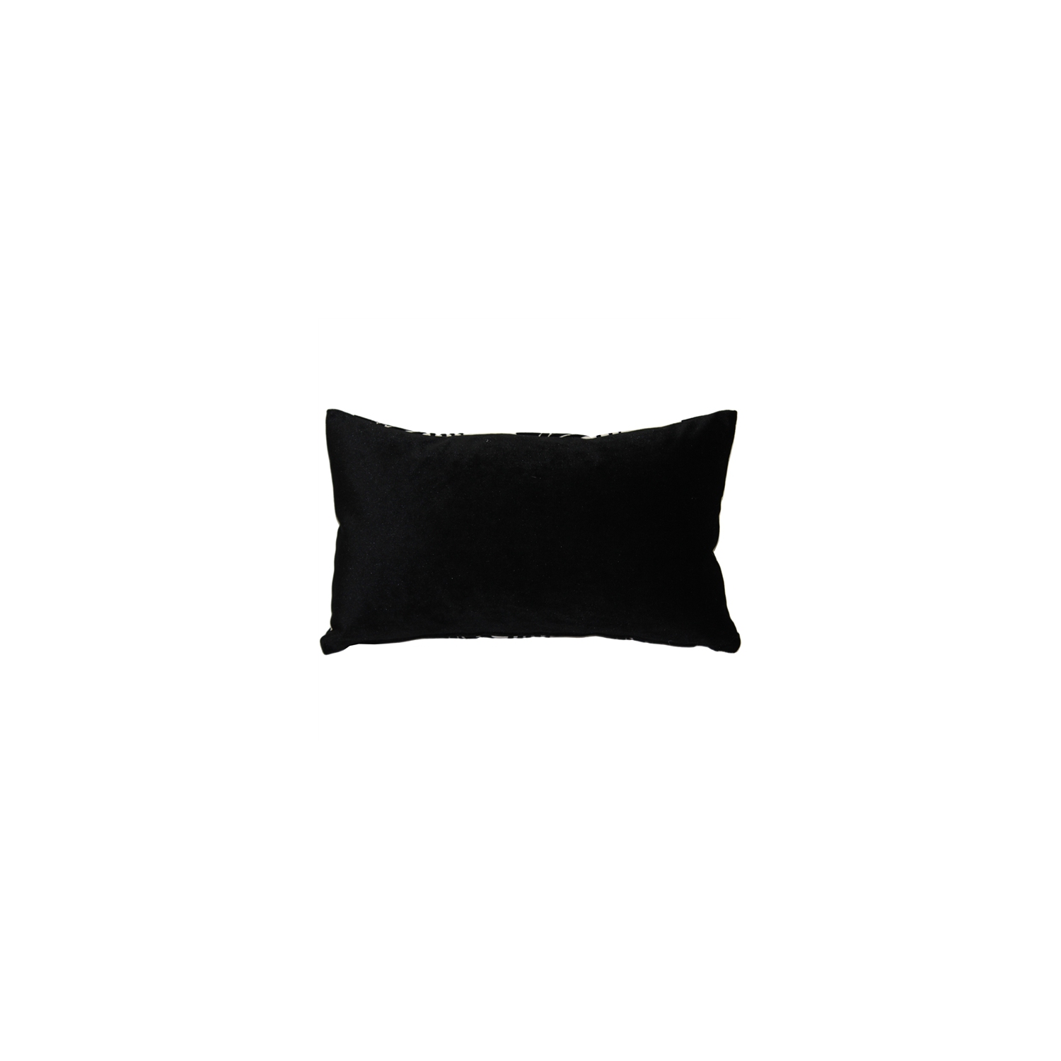 Winter Flock Black and White Throw Pillow, 12"x20"