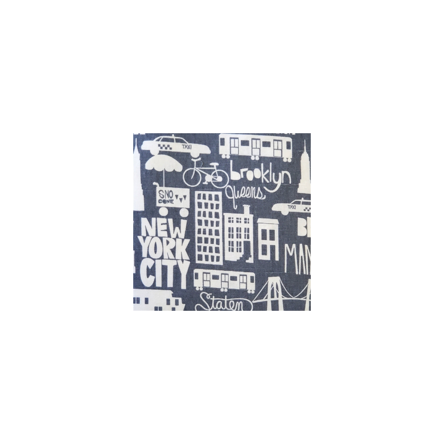 New York City Cotton Print Throw Pillow, 17"x17"