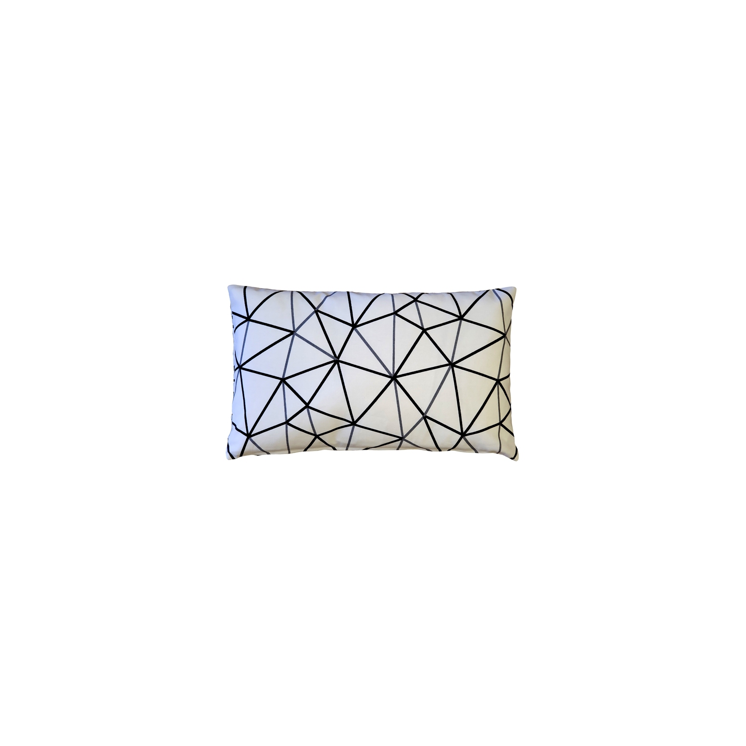 Crossed Lines Cotton Print Throw Pillow, 12"x20"