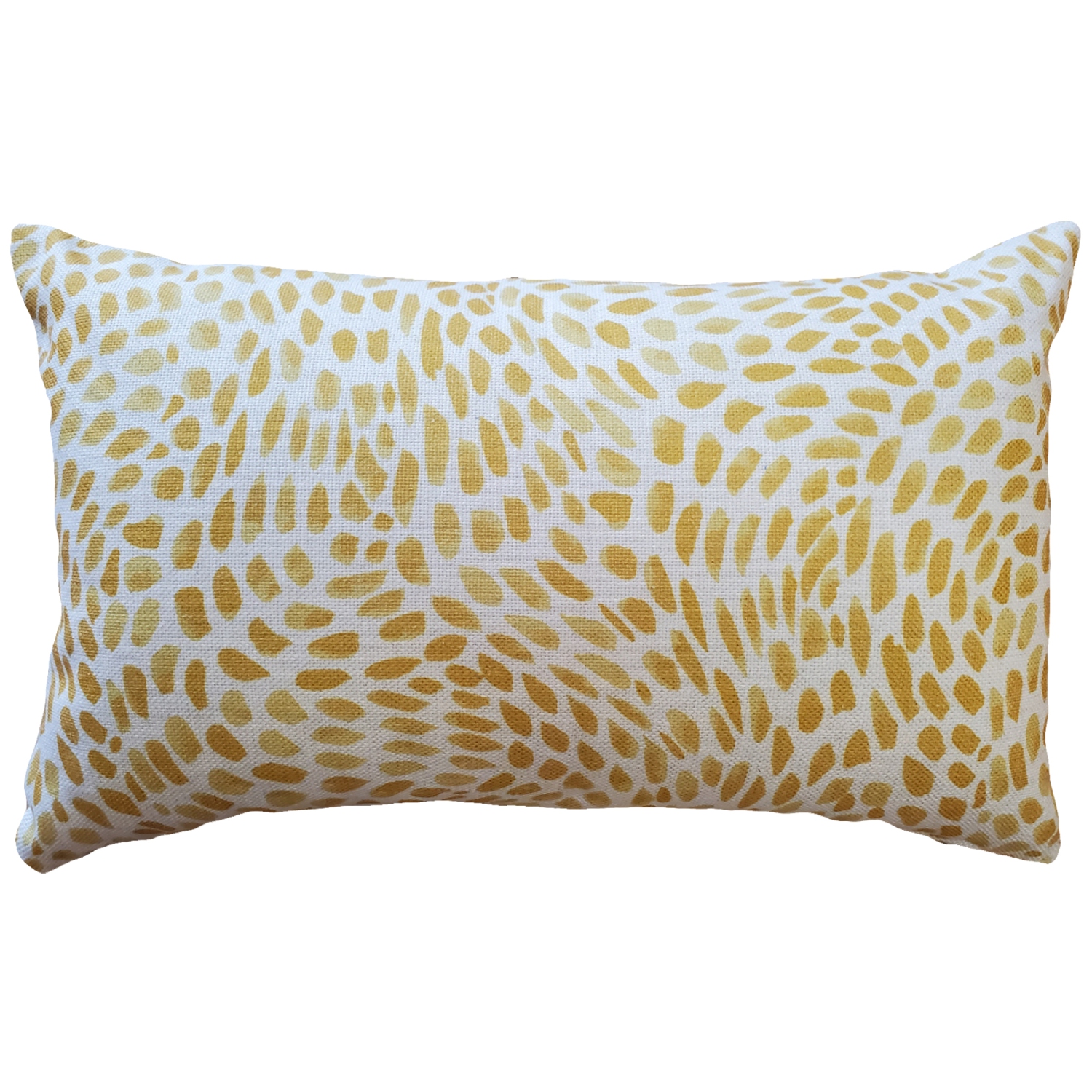 Matisse Dots Golden Yellow Throw Pillow, 12"x19"