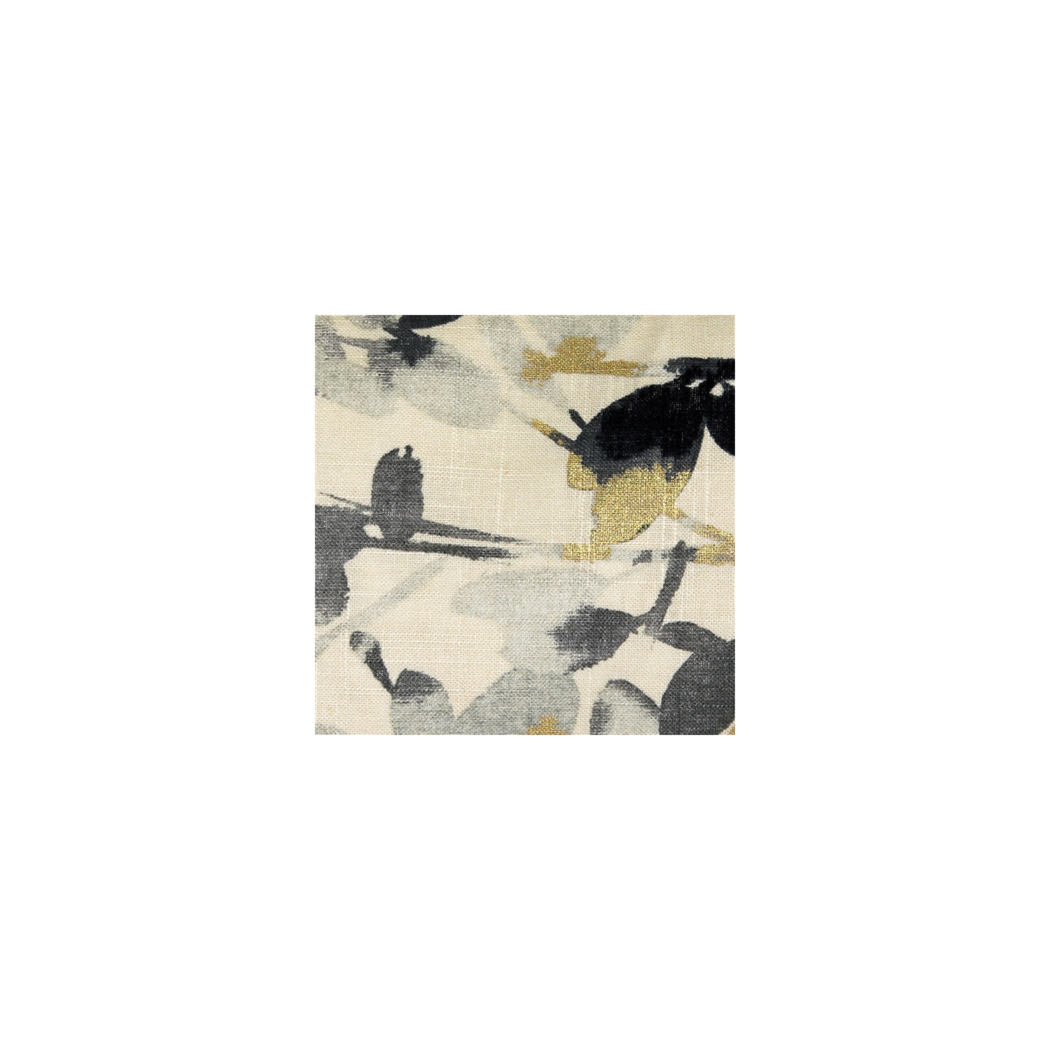 Linen Leaf Graphite Gray Throw Pillow, 12"x20"