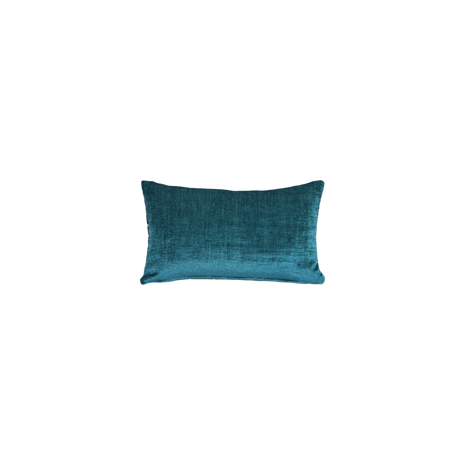 Venetian Velvet Peacock Teal Throw Pillow, 12"x20"